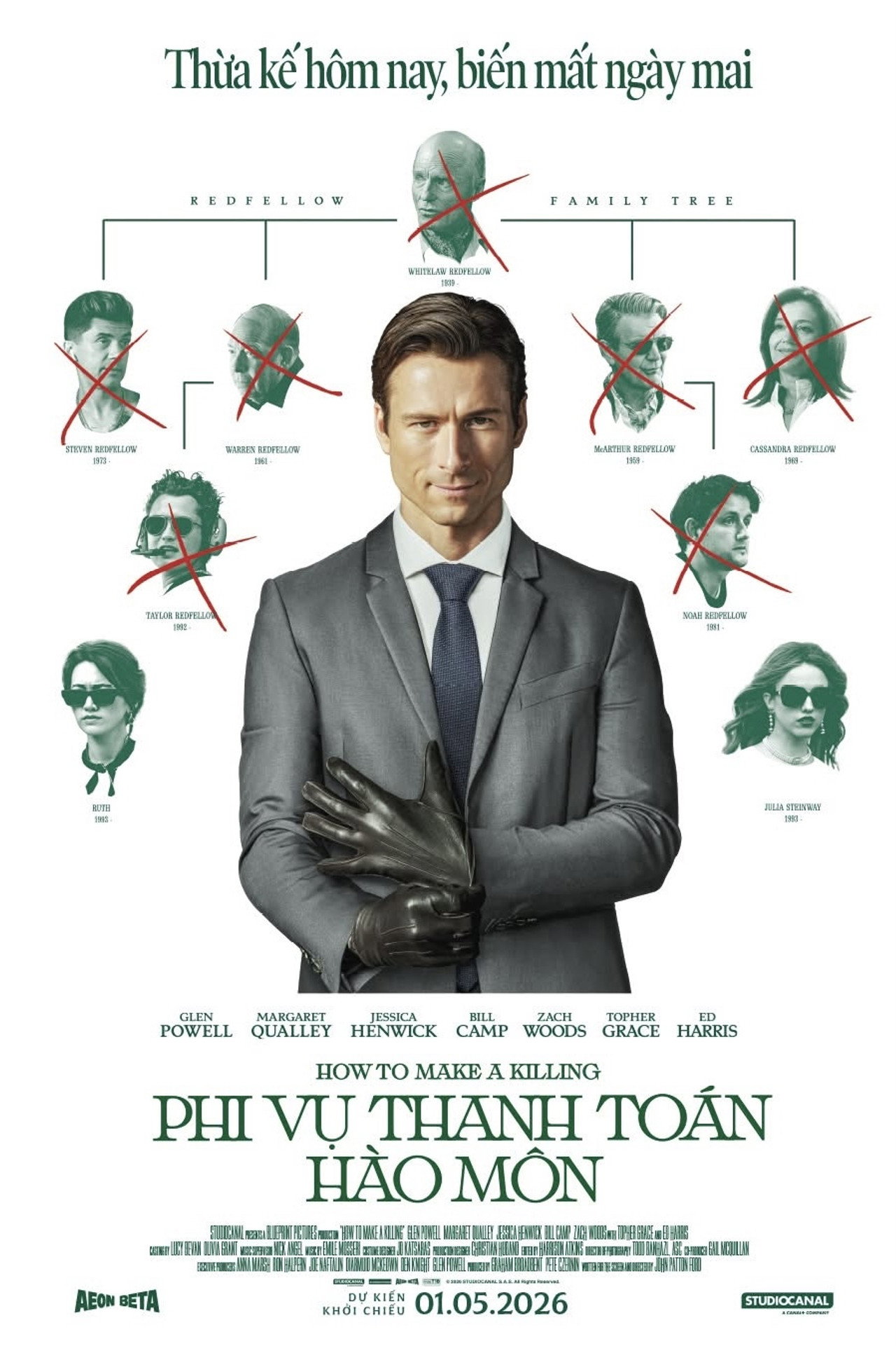 How to Make a Killing 2026 2160p UHD BluRay Remux HDR10P DV HEVC Atmos TrueHD 7.1-MBH - Phi Vụ Thanh Toán Hào Môn (Sub Việt)