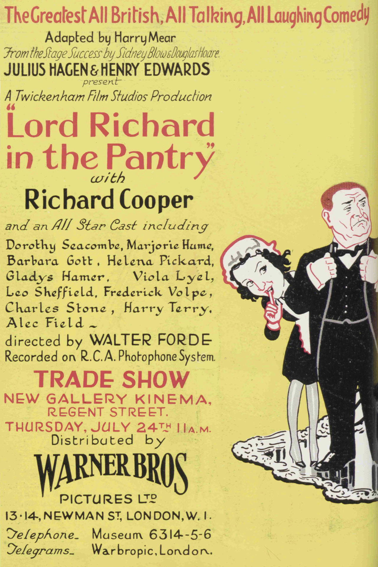 Lord Richard in the Pantry Backdrop