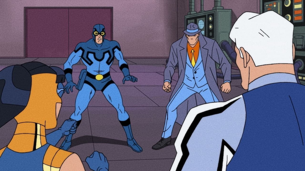 Scen från DC Showcase: Blue Beetle