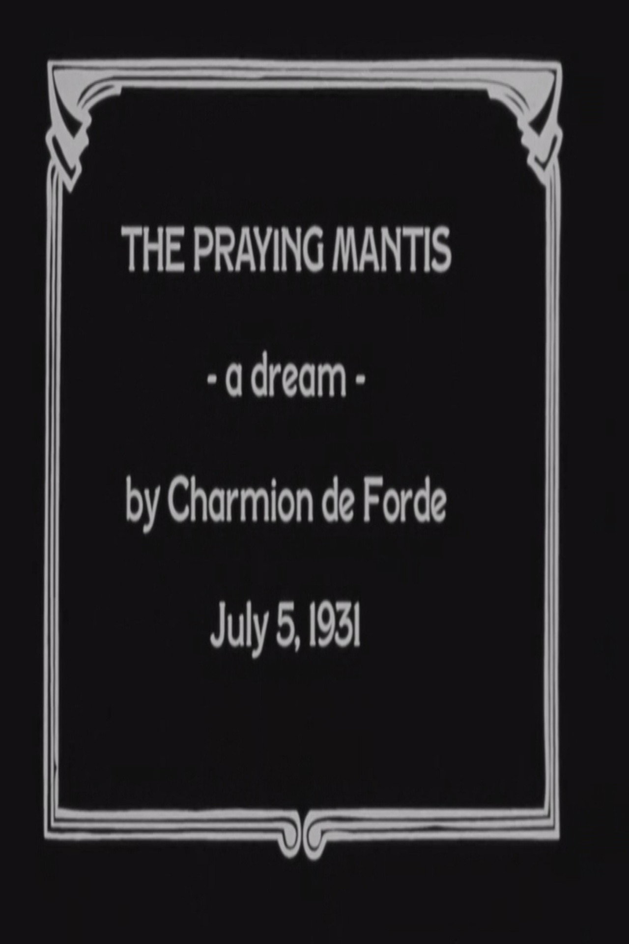 The Praying Mantis filmaffisch