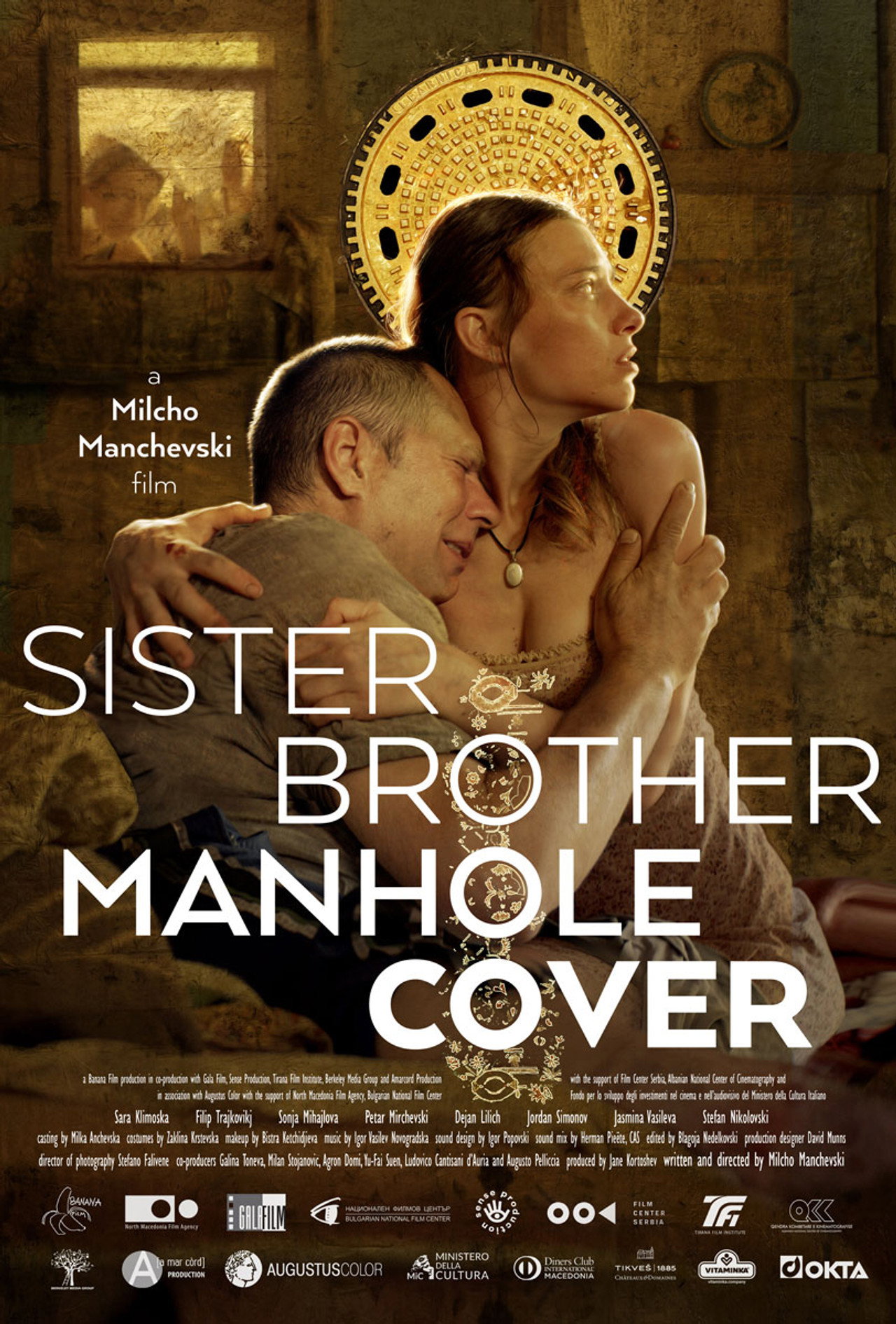 Sister Brother Manhole Cover Backdrop
