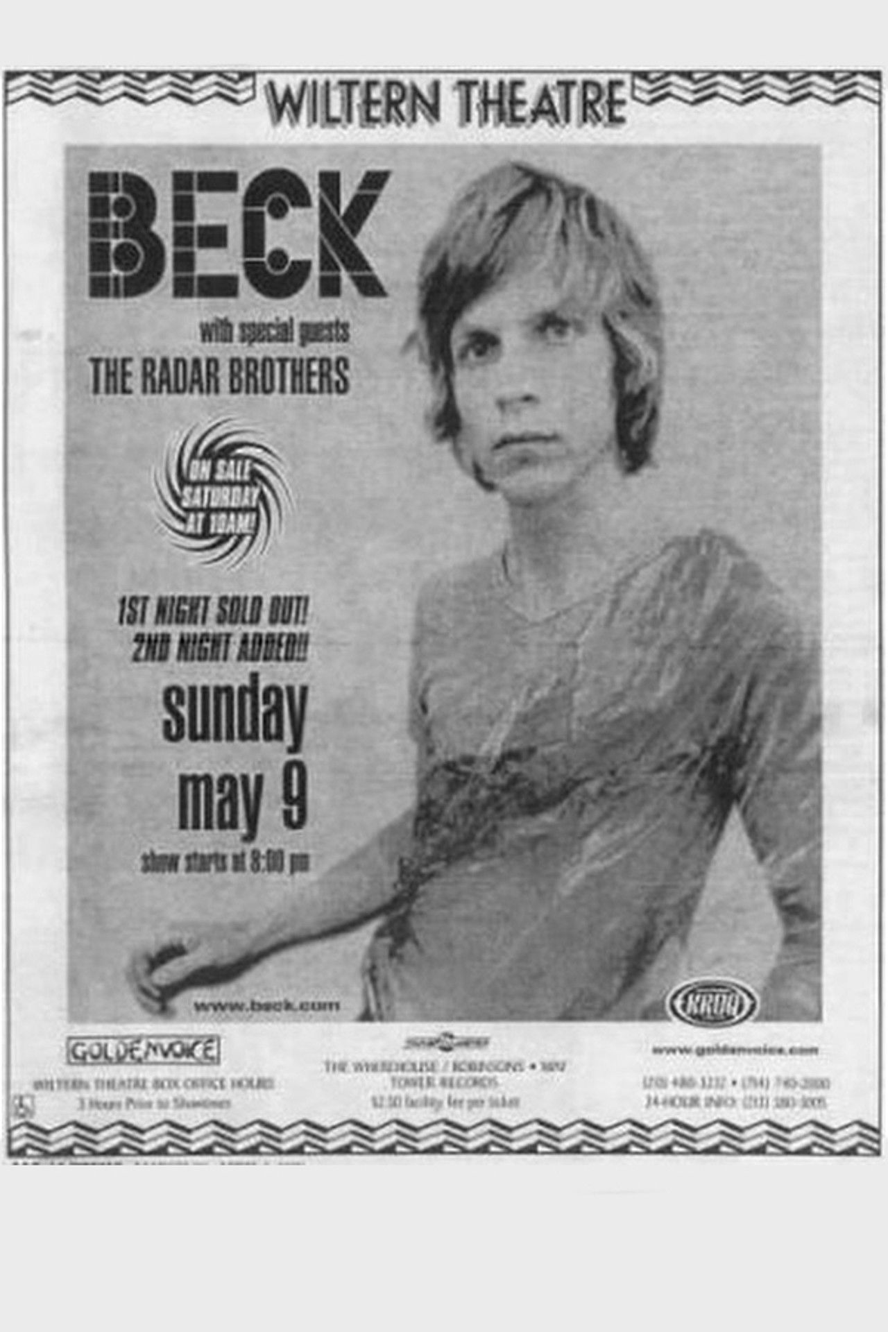 Beck: the Wiltern Theater, Los Angeles Backdrop