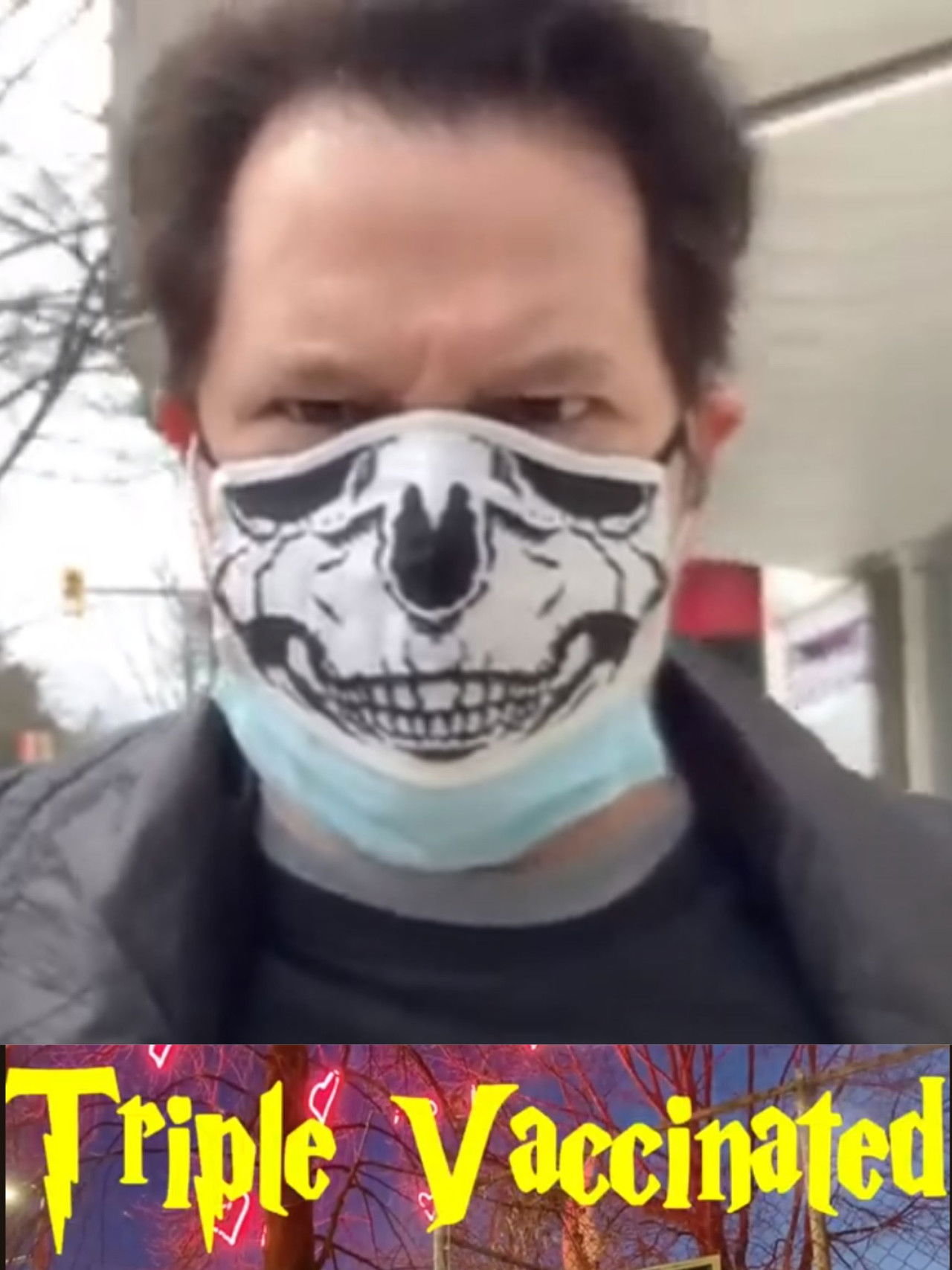 Triple Vaccinated Backdrop