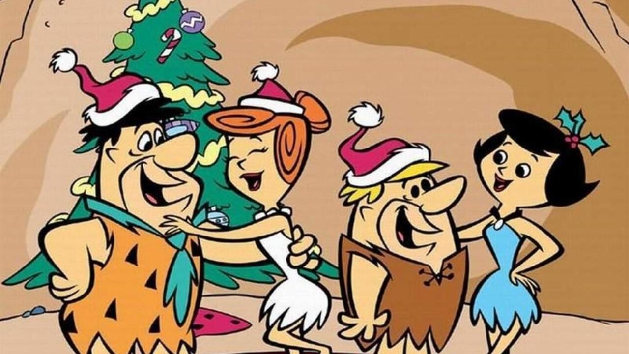 A Flintstone Christmas Backdrop Image