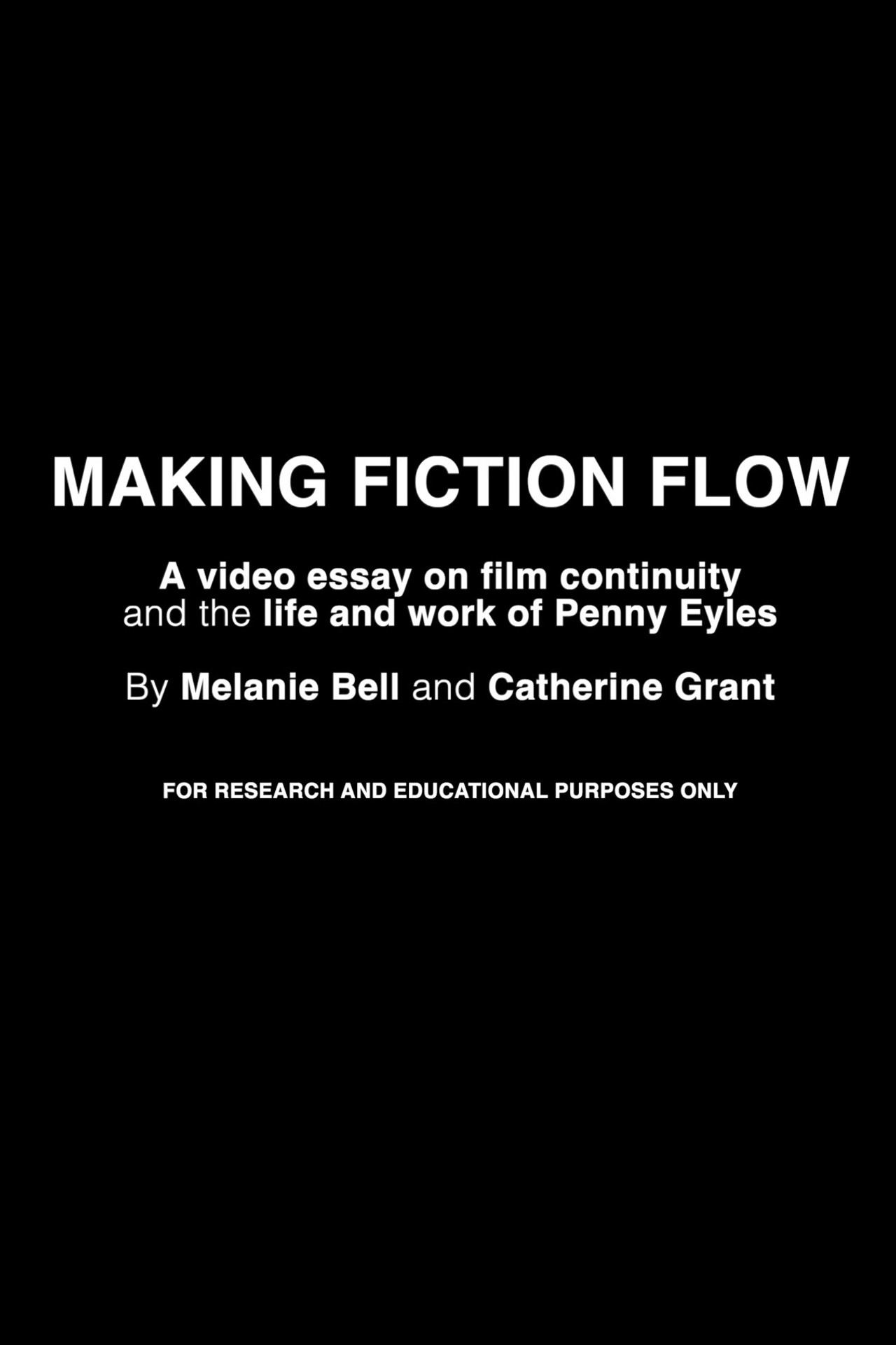 MAKING FICTION FLOW