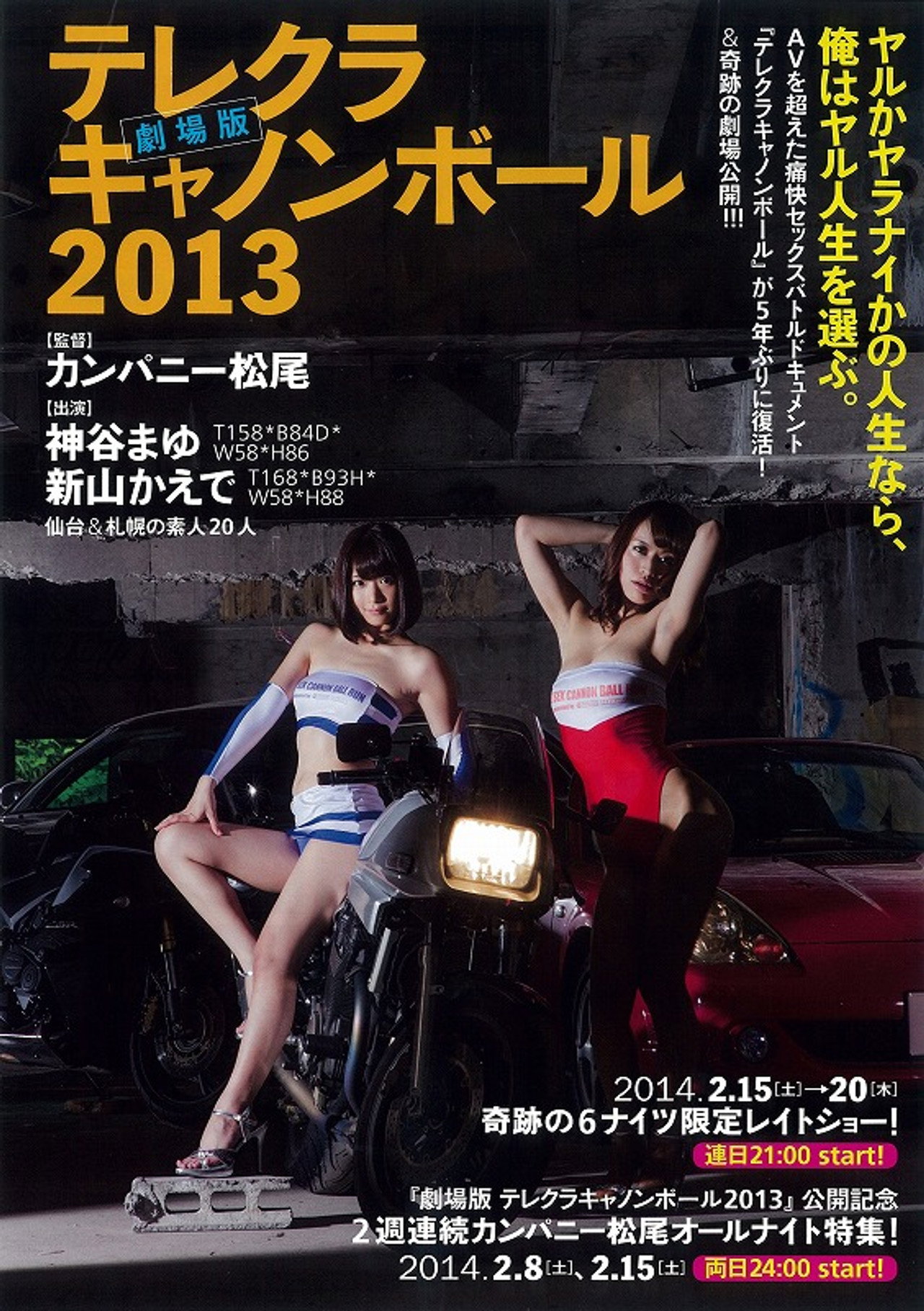 劇場版 テレクラキャノンボール2013 filmaffisch
