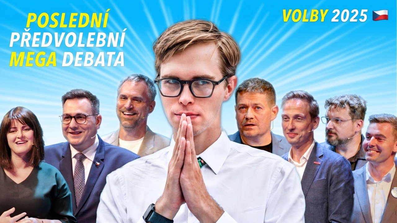 the last MEGA debate of Jan Špaček backdrop