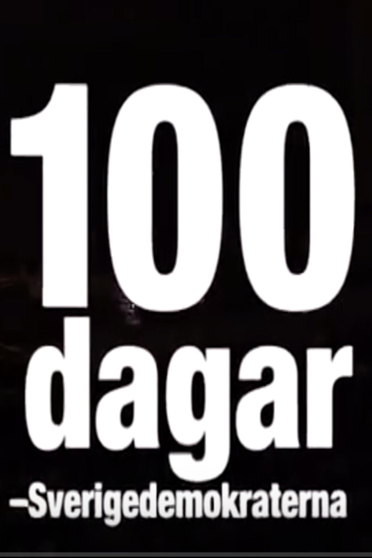 100 dagar - Sverigedemokraterna filmaffisch