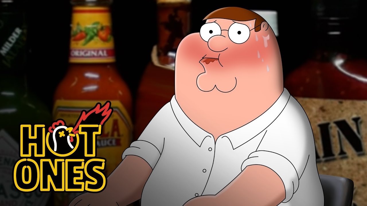 Hot Ones - Season 0 Episode 55 : Peter Griffin Bares It All While Eating Spicy Wings