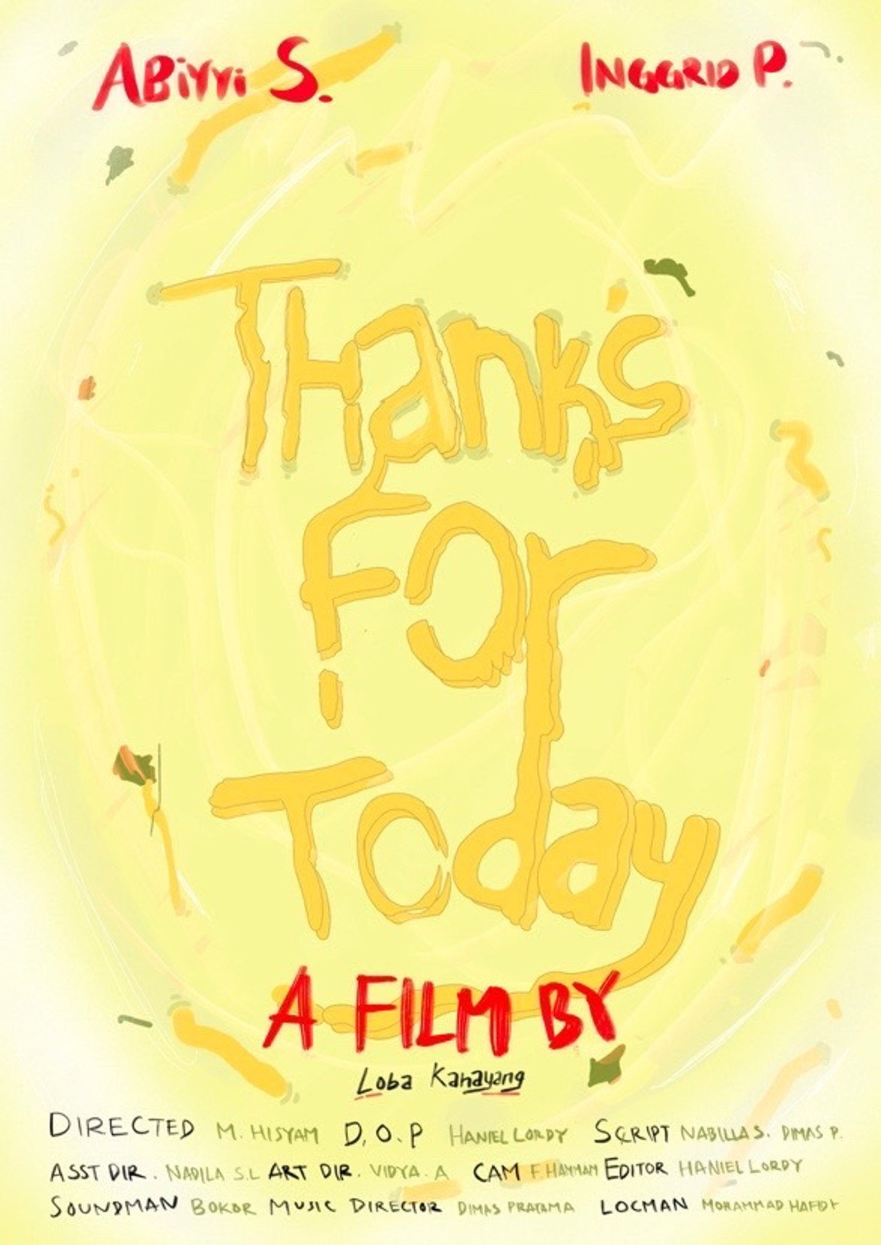 Thanks For Today filmaffisch