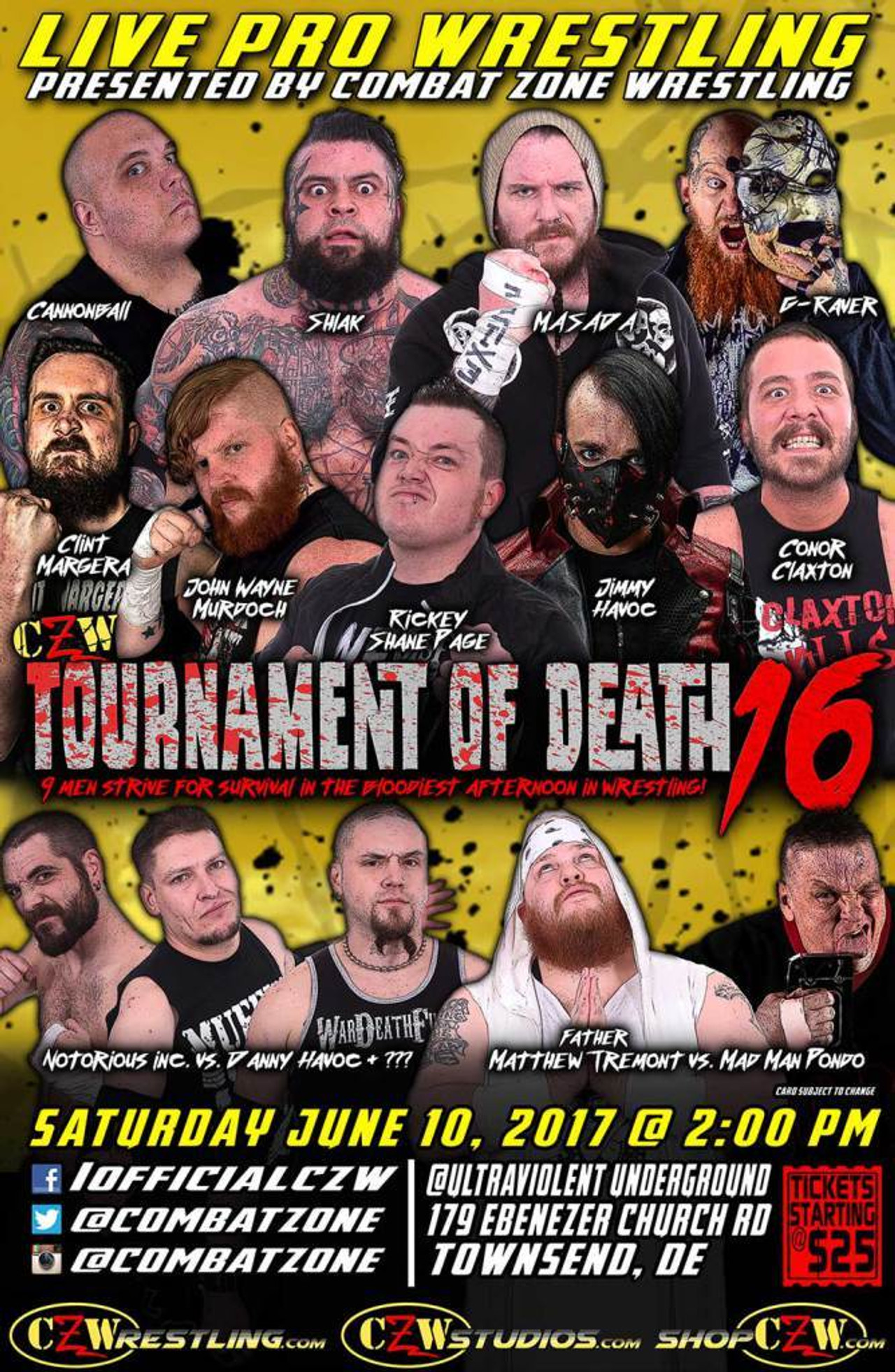 CZW Tournament of Death 16 Backdrop