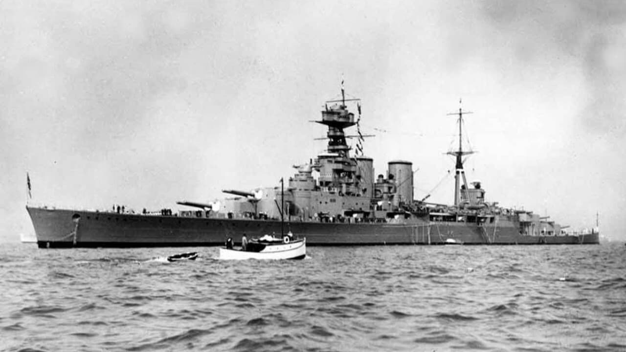 Scen från How The Bismarck Sank HMS Hood