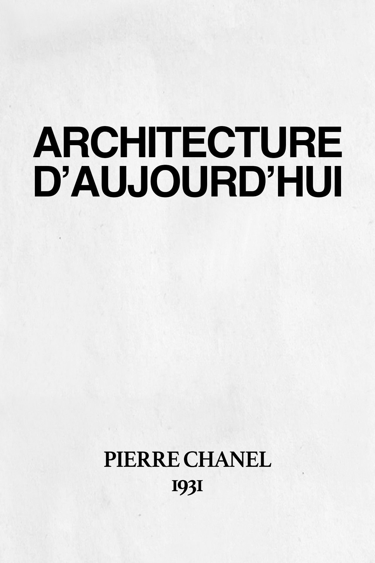 L'Architecture d'Aujourd'hui poster