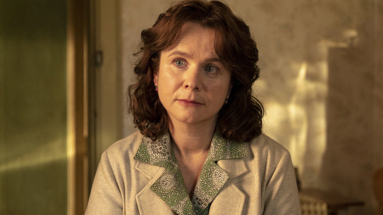 A woman seated in a softly lit room, Chernobyl (2019)