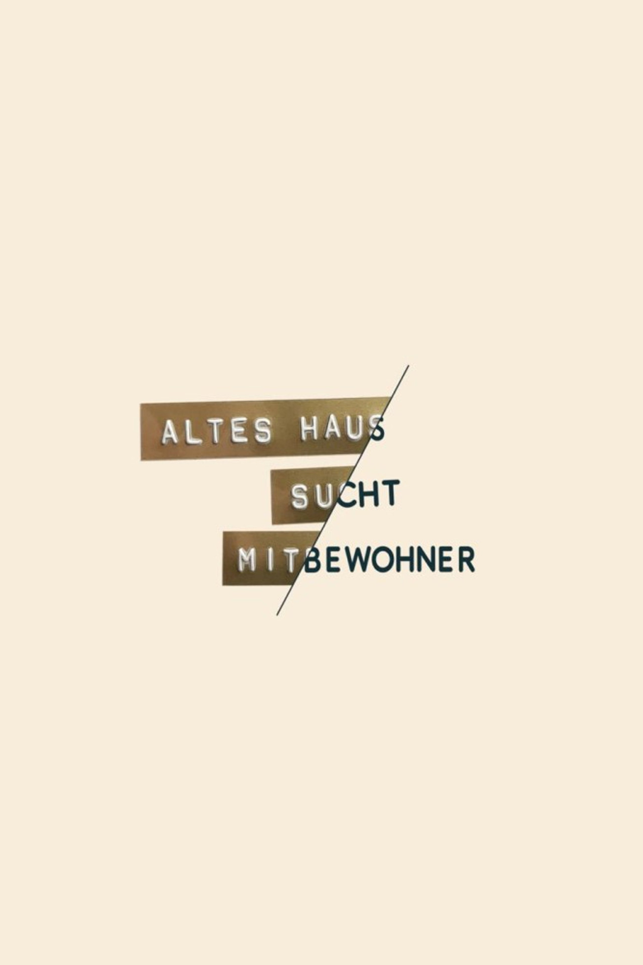 Altes Haus sucht Mitbewohner affisch