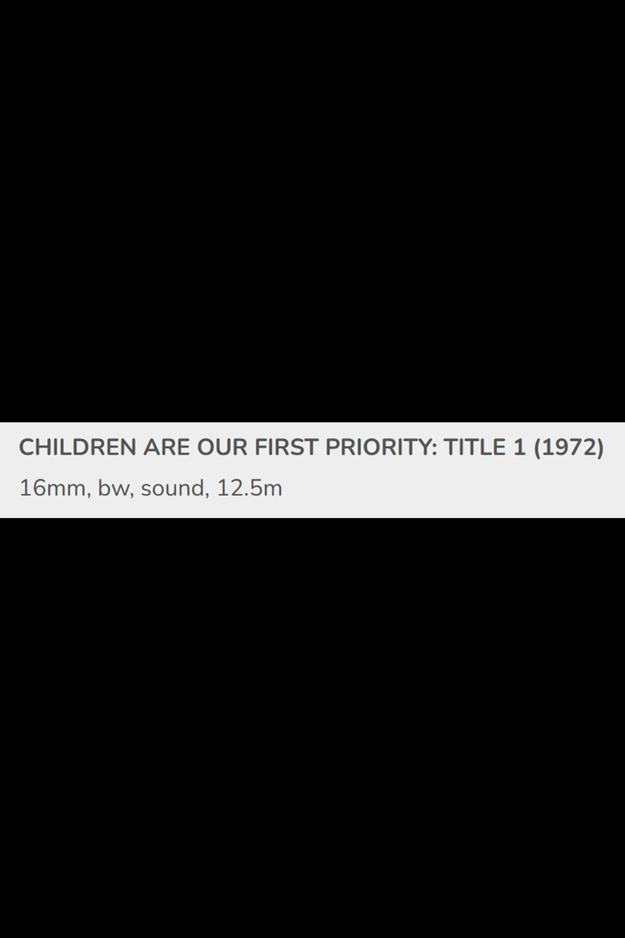 Children Are Our First Priority: Title 1 filmaffisch