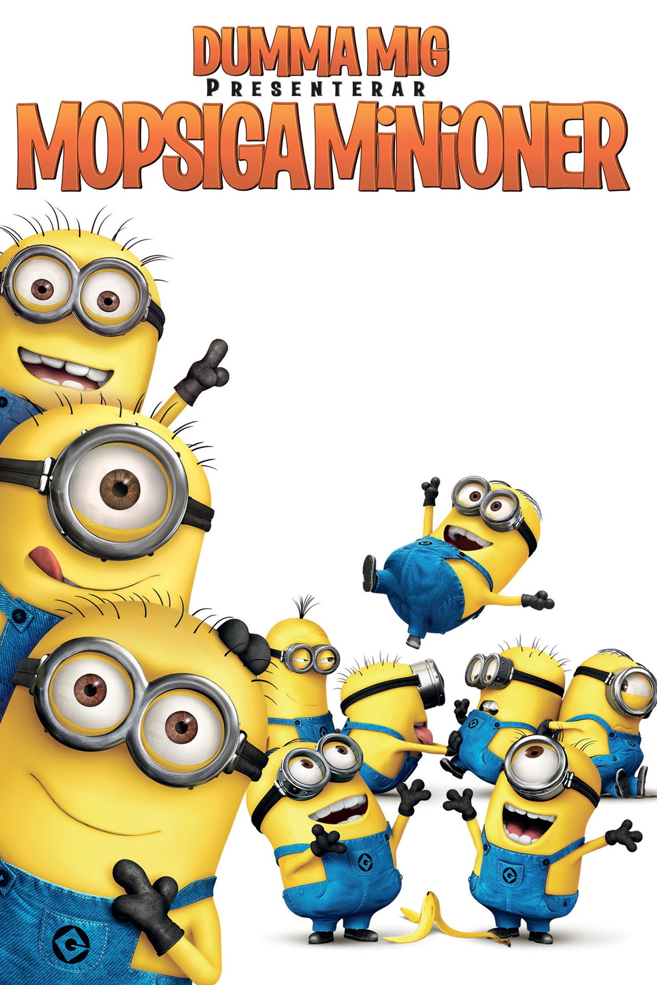 Dumma mej presenterar Mopsiga Minioner filmaffisch