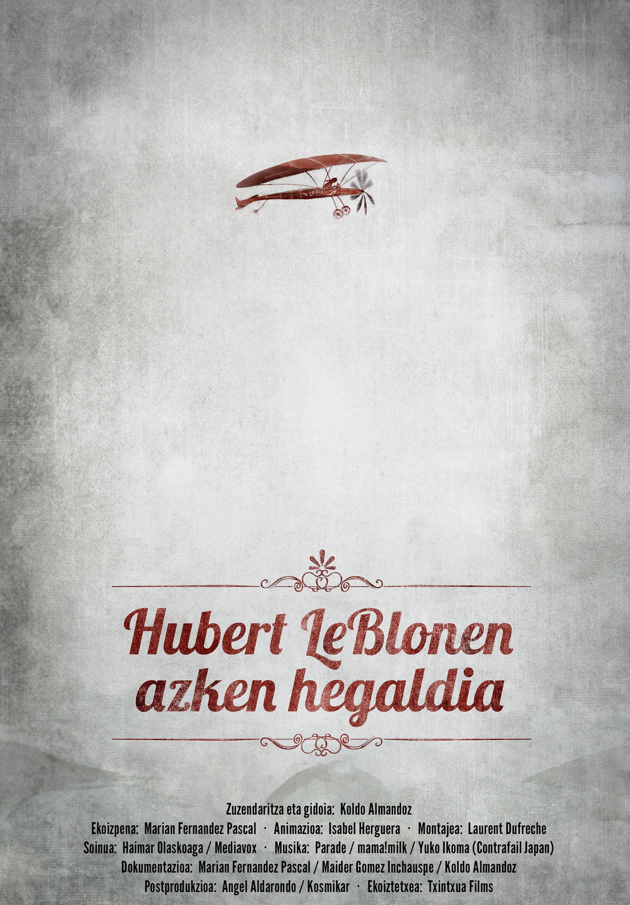 Hubert Le Blonen azken hegaldia filmaffisch