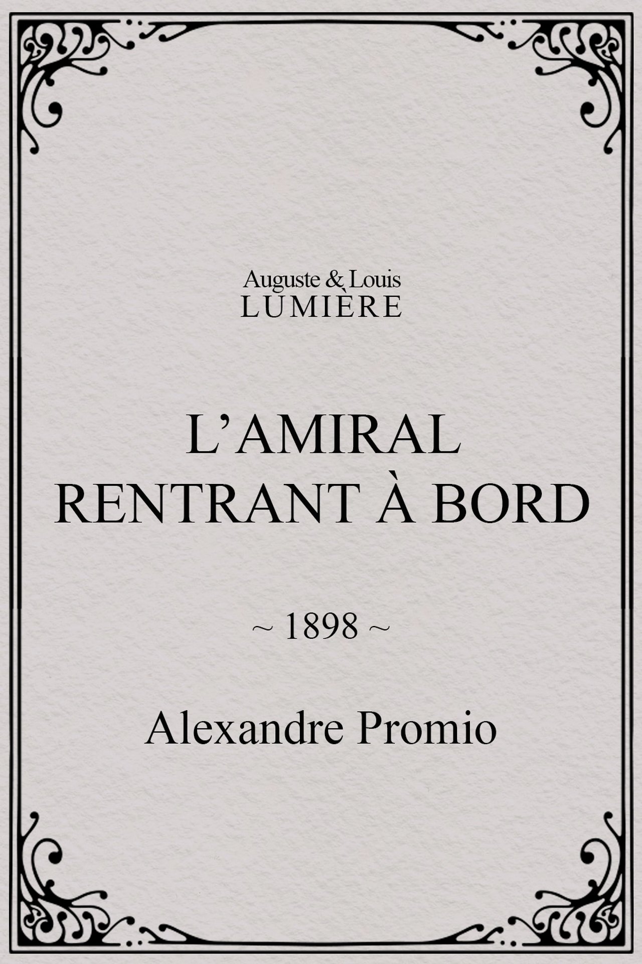 L’amiral rentrant à bord poster