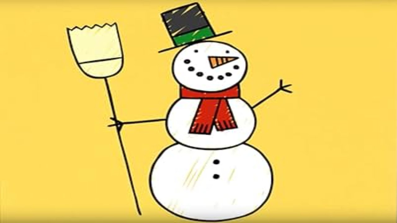 Super Simple Draw - Season 1 Episode 23 : How To Draw A Snowman