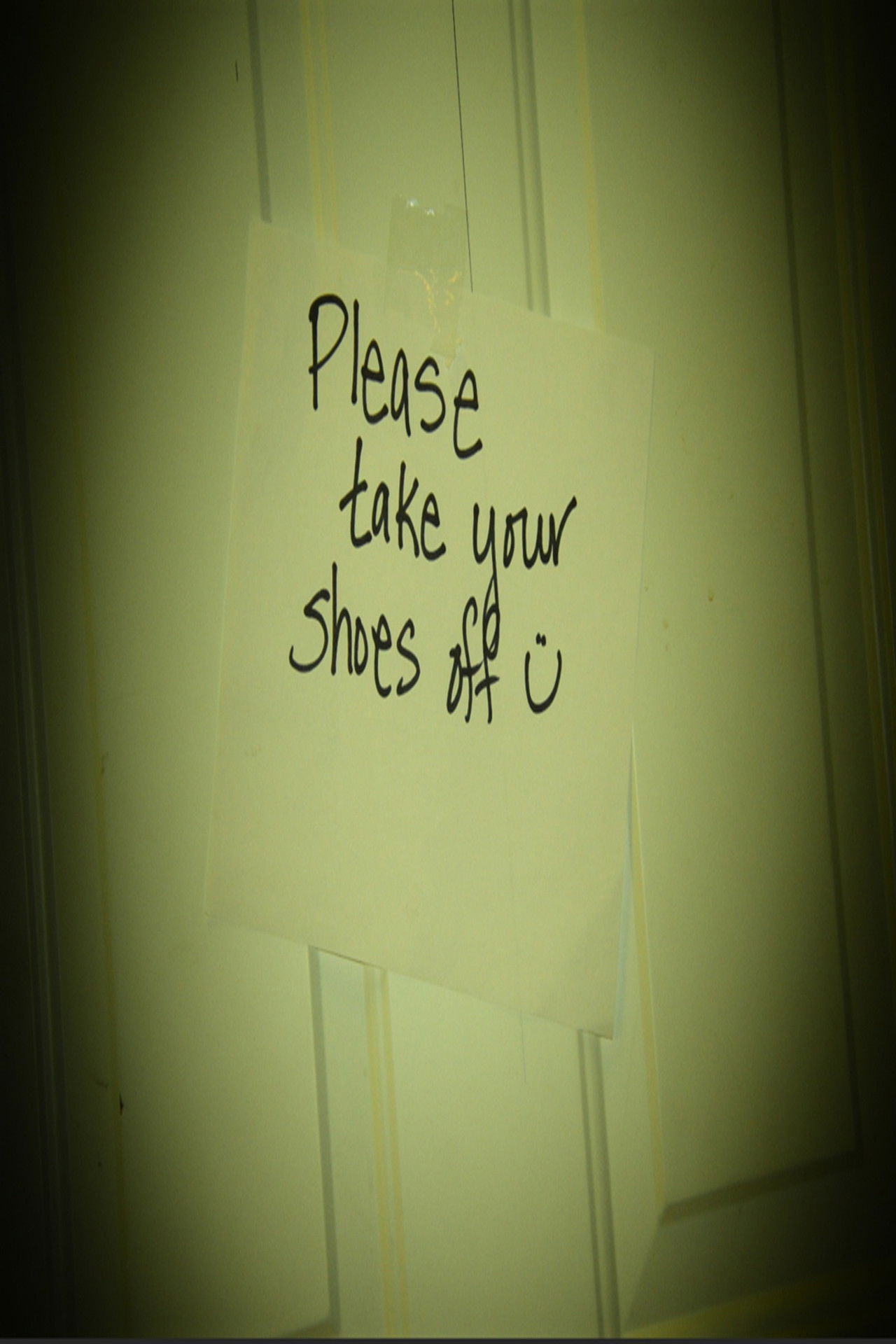 Please take your shoes off