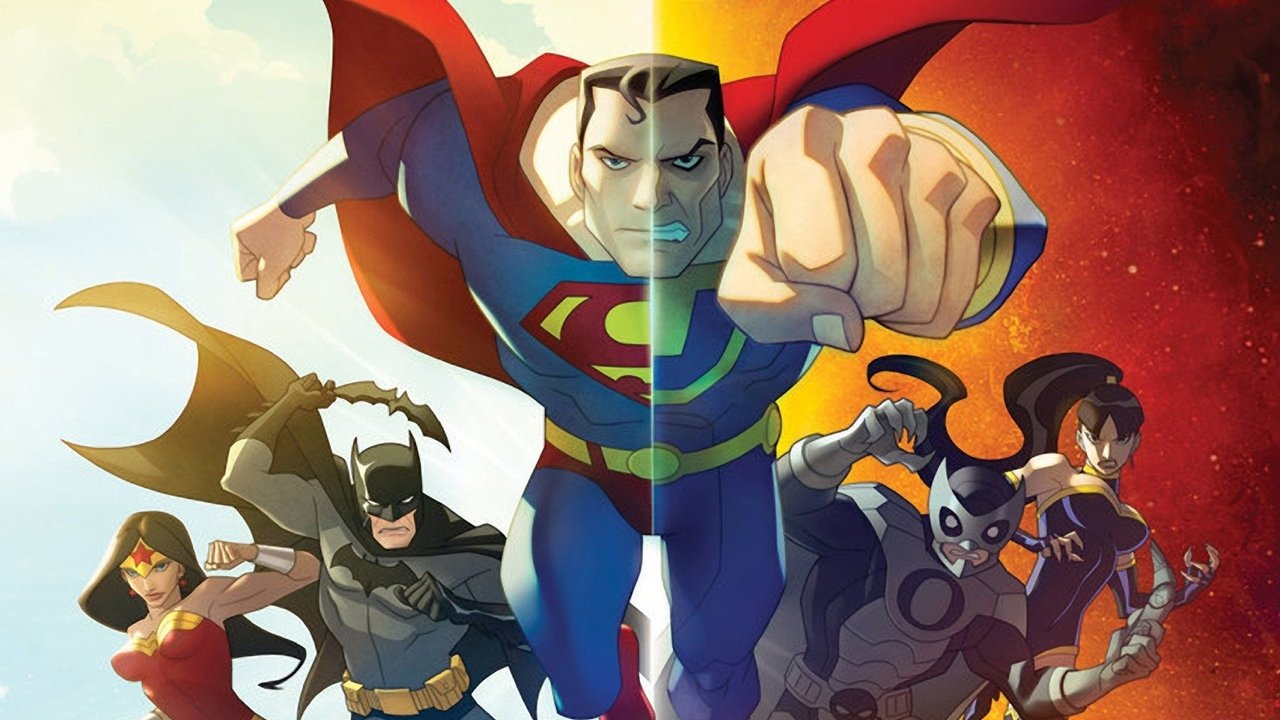 Scen från Justice League: Crisis on Two Earths