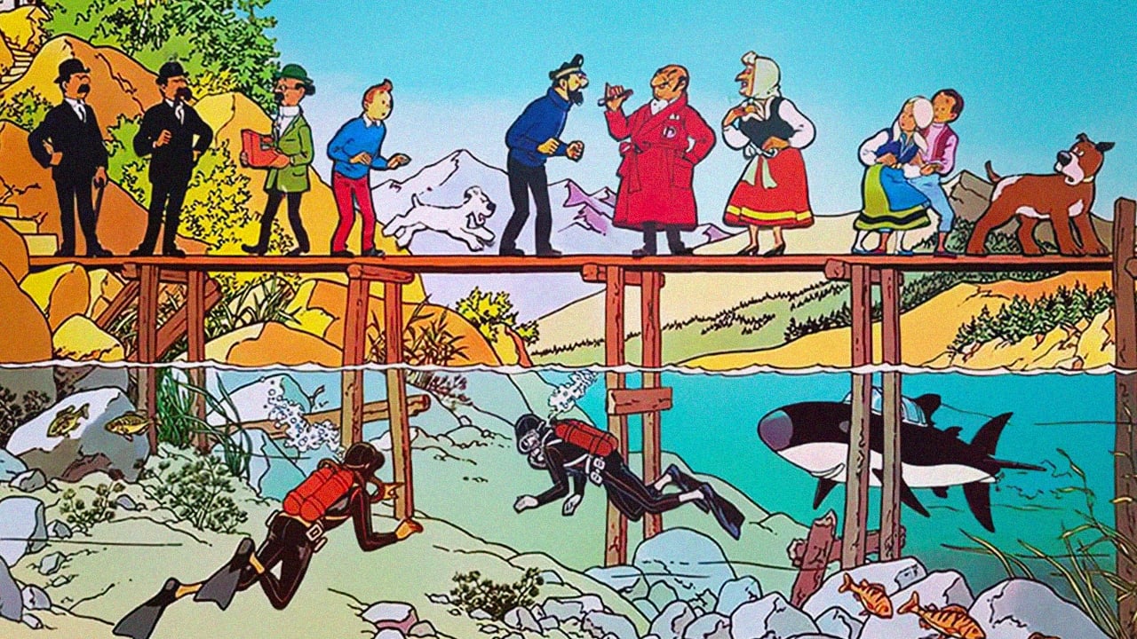 Scen från Tintin i Hajsjön