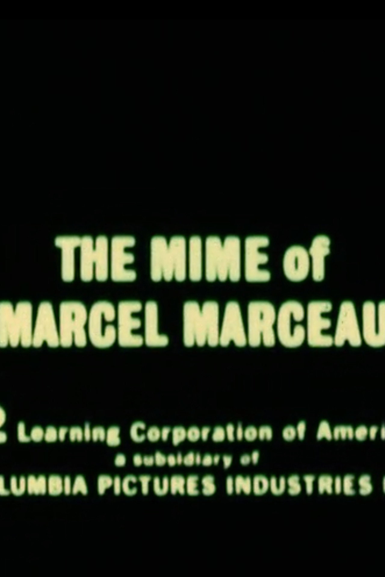 The Mime of Marcel Marceau poster