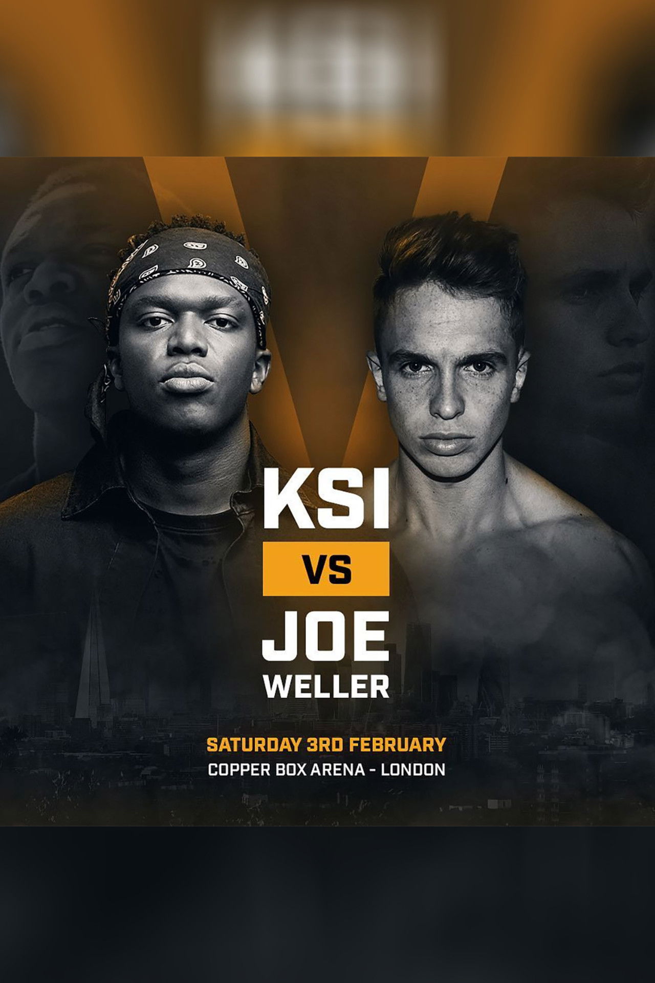 KSI vs. Weller Live at the Copper Box Arena Backdrop