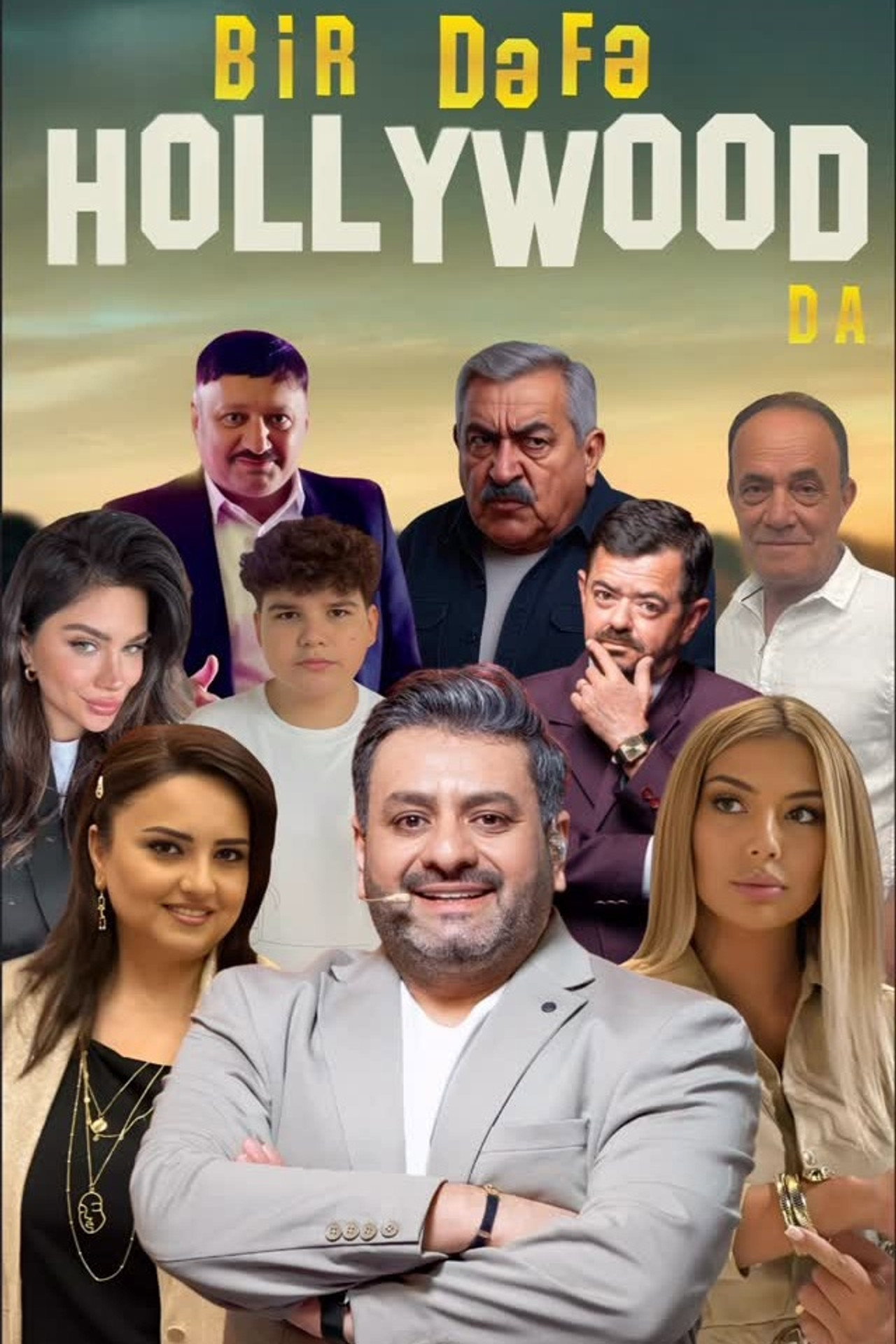 Bir dəfə Hollywoodda affisch