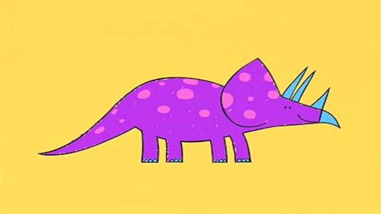 Super Simple Draw - Season 1 Episode 16 : How To Draw A Triceratops