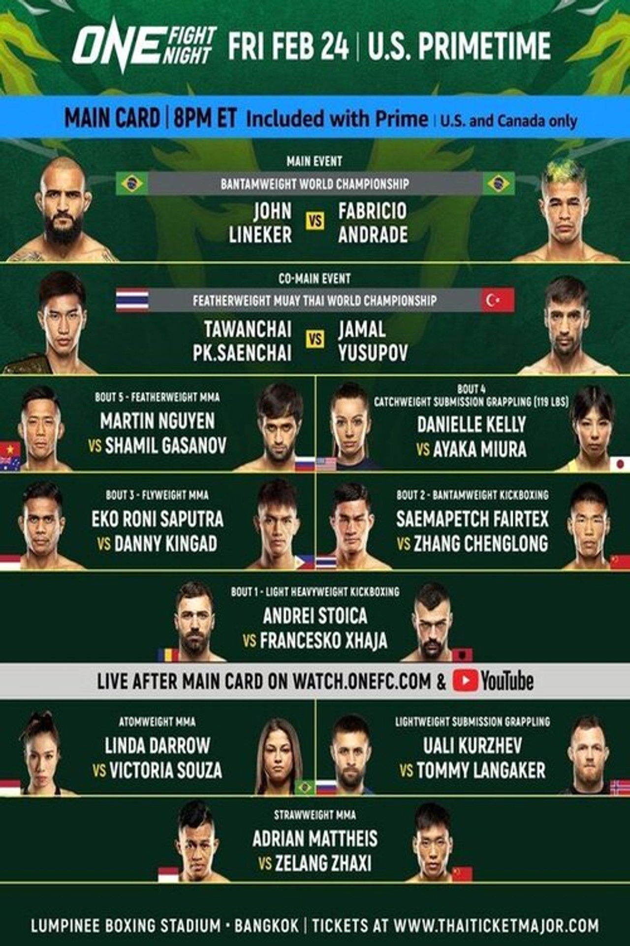 ONE Fight Night 7: Lineker vs. Andrade II Backdrop