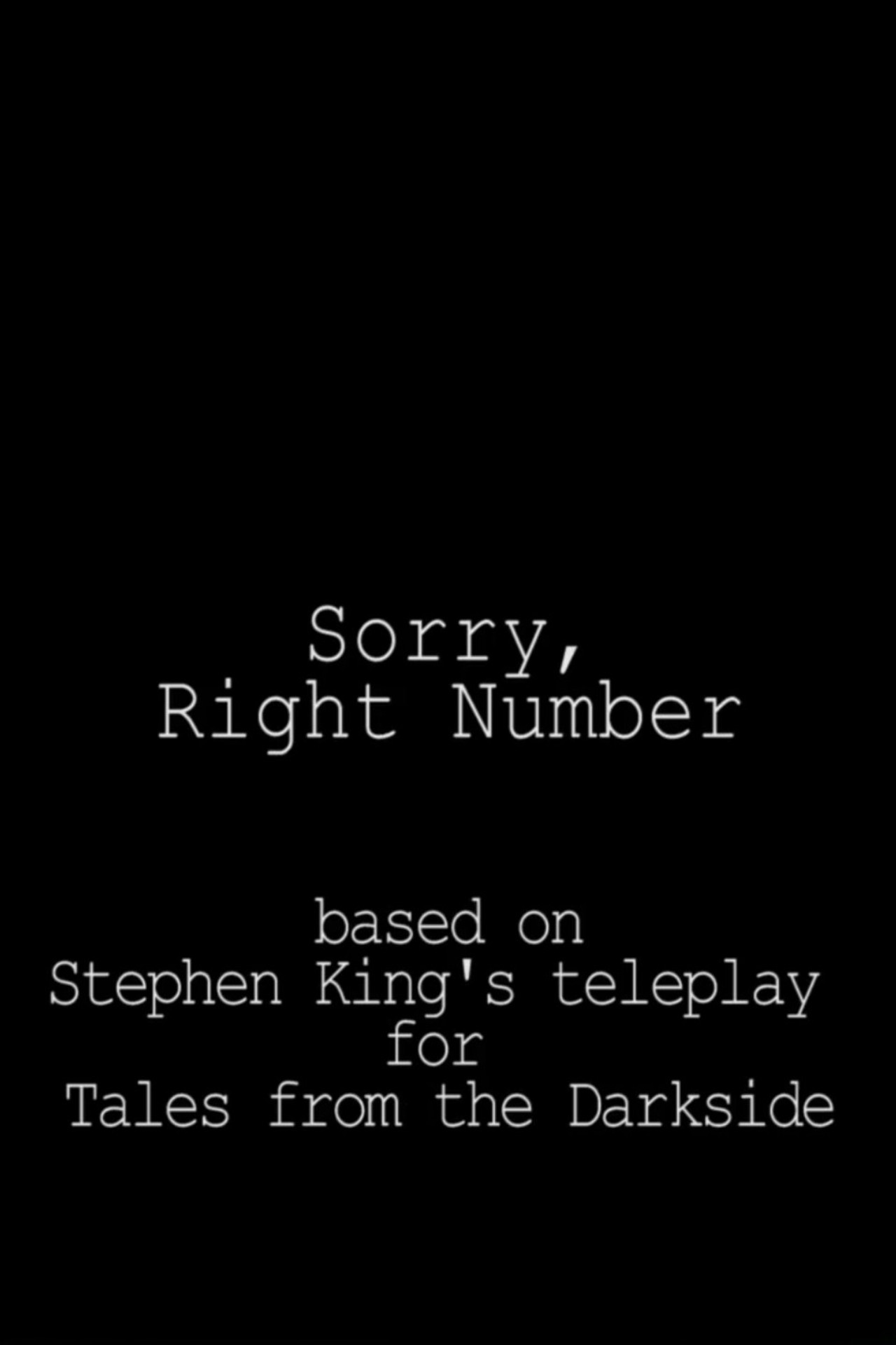 Sorry, Right Number