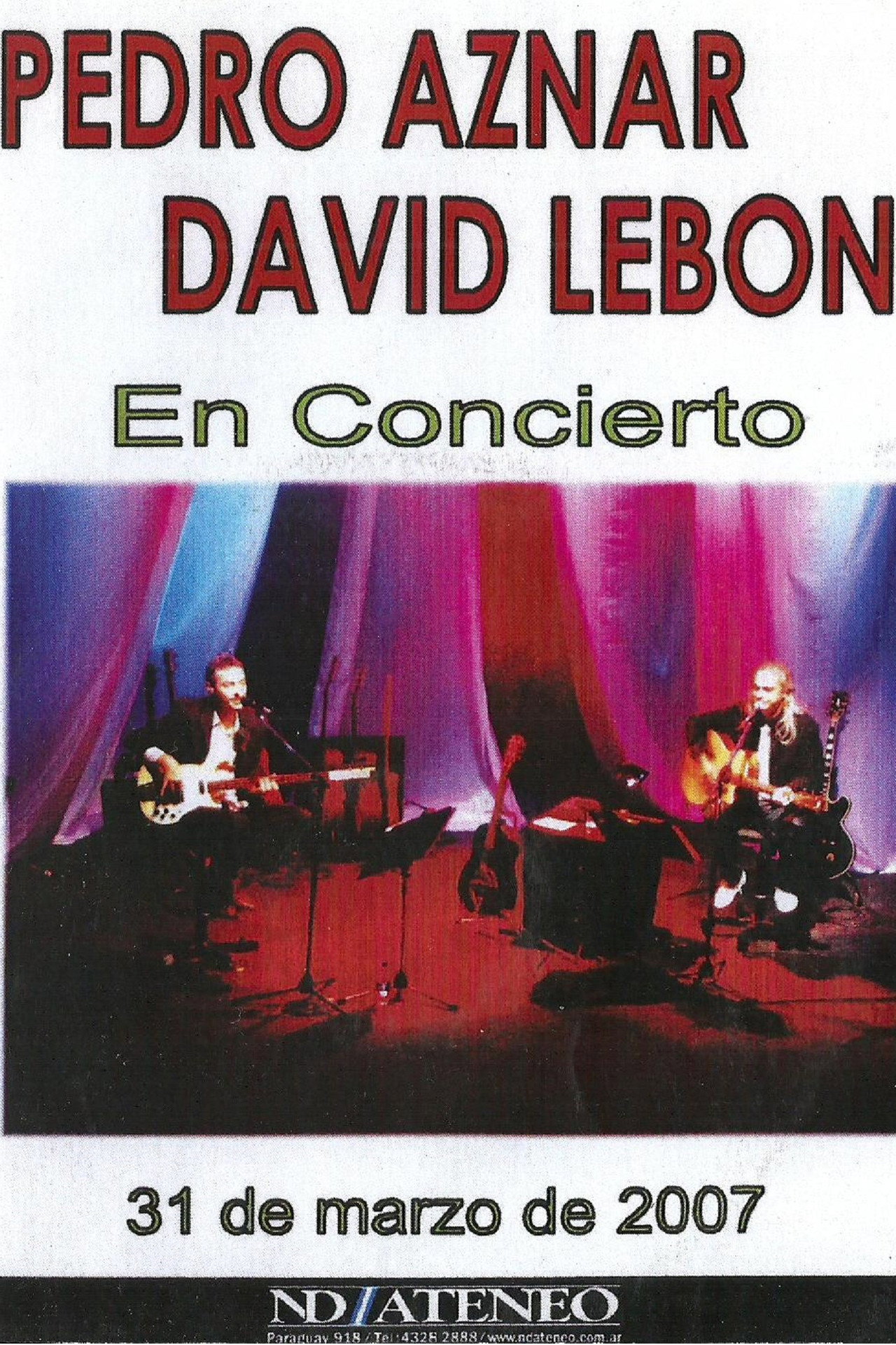 Aznar / Lebón: En Vivo en el Teatro ND Ateneo filmaffisch