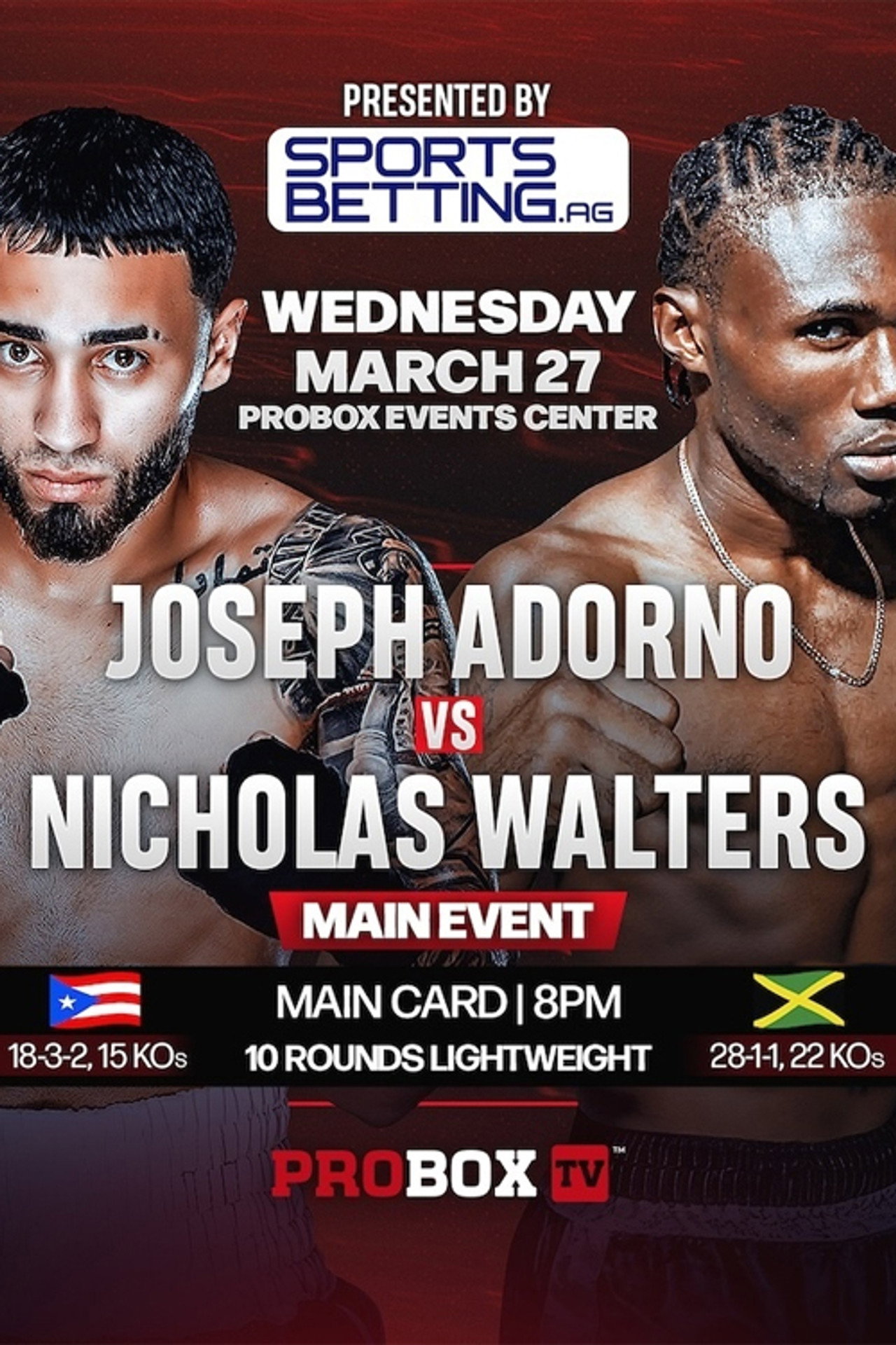 Joseph Adorno vs. Nicholas Walters filmaffisch