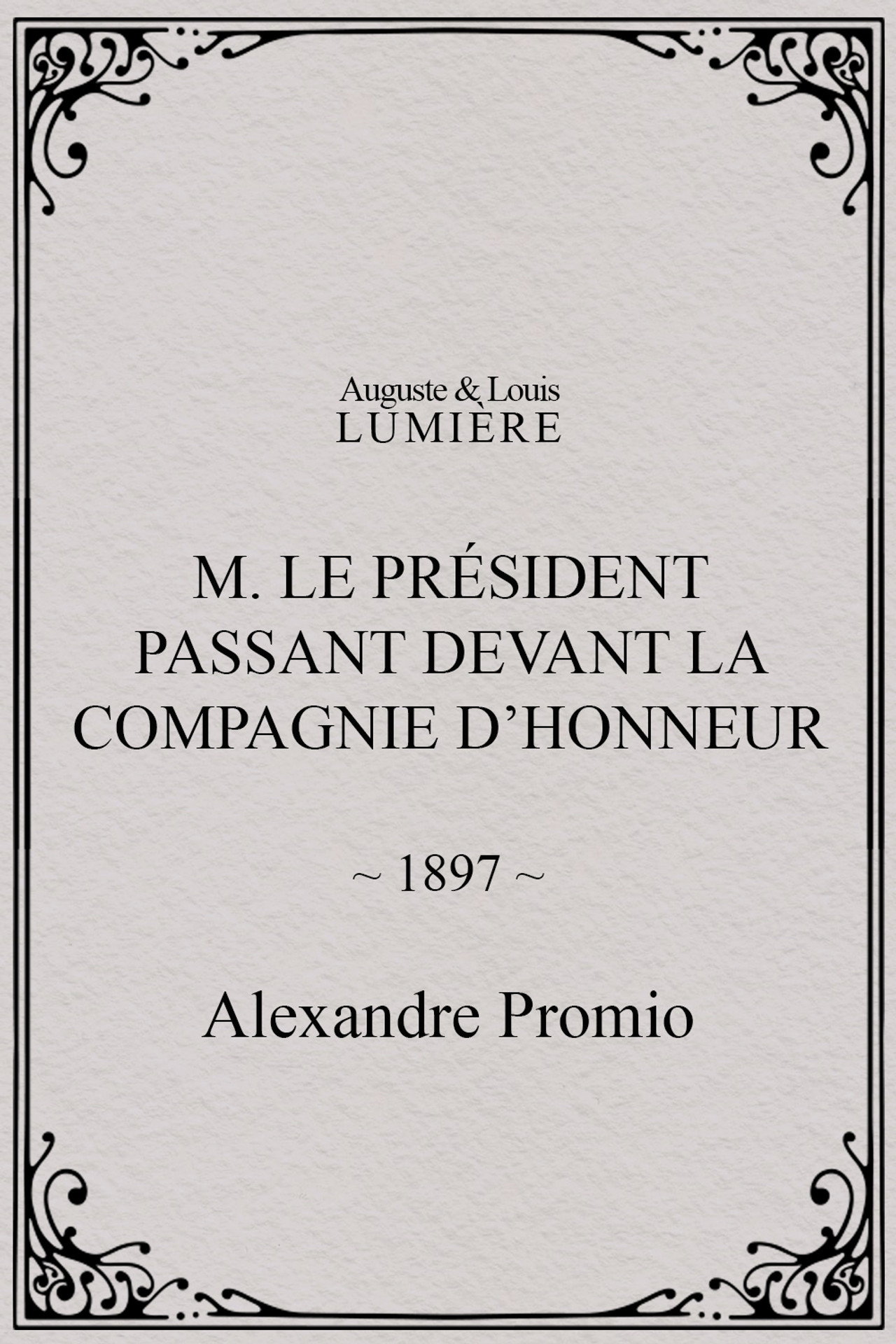M. le président passant devant la compagnie d’honneur
