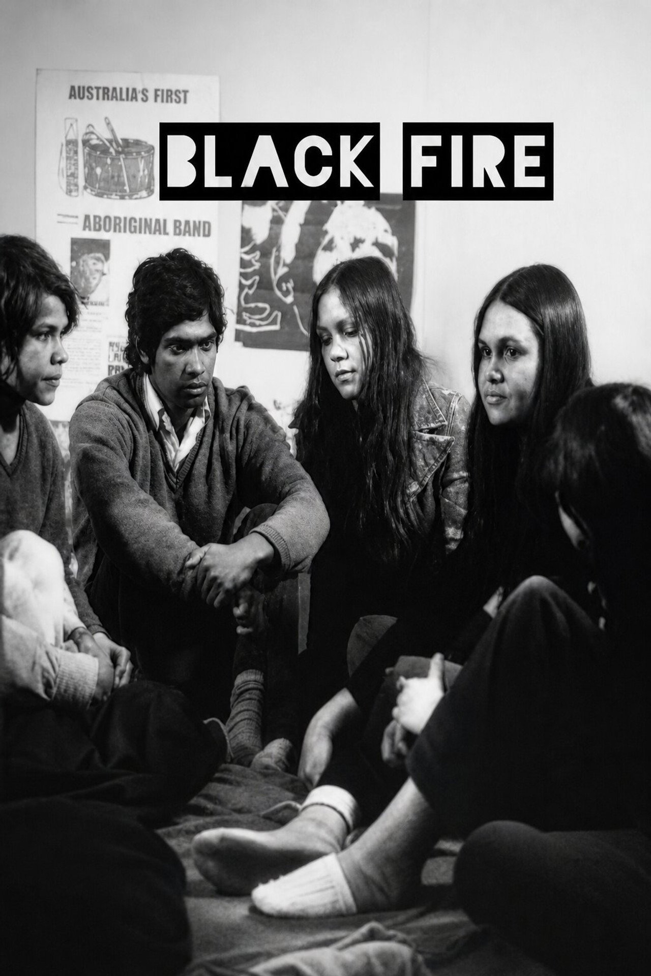 Black Fire Backdrop