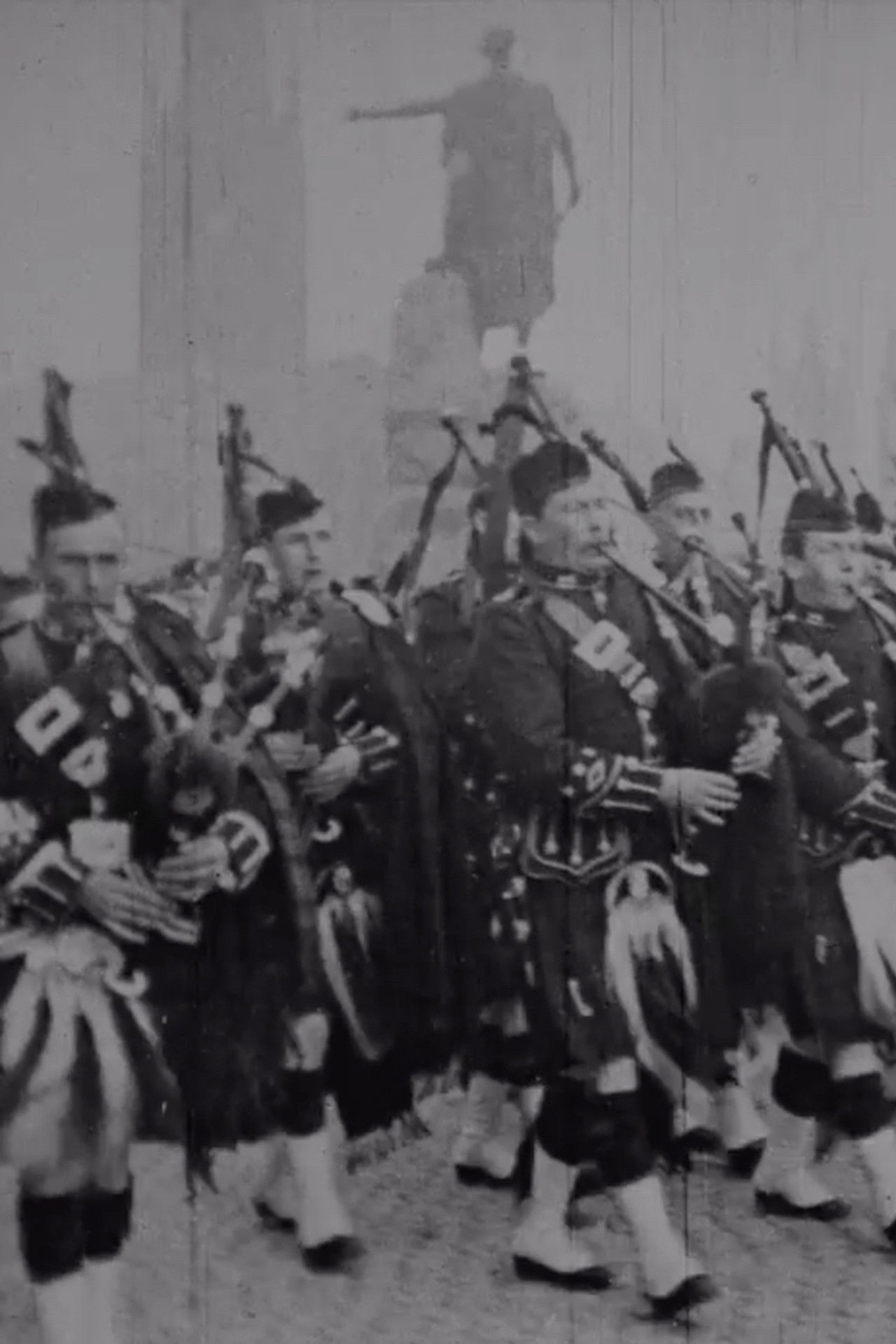 Gordon Highlanders Leaving for the Boer War Backdrop