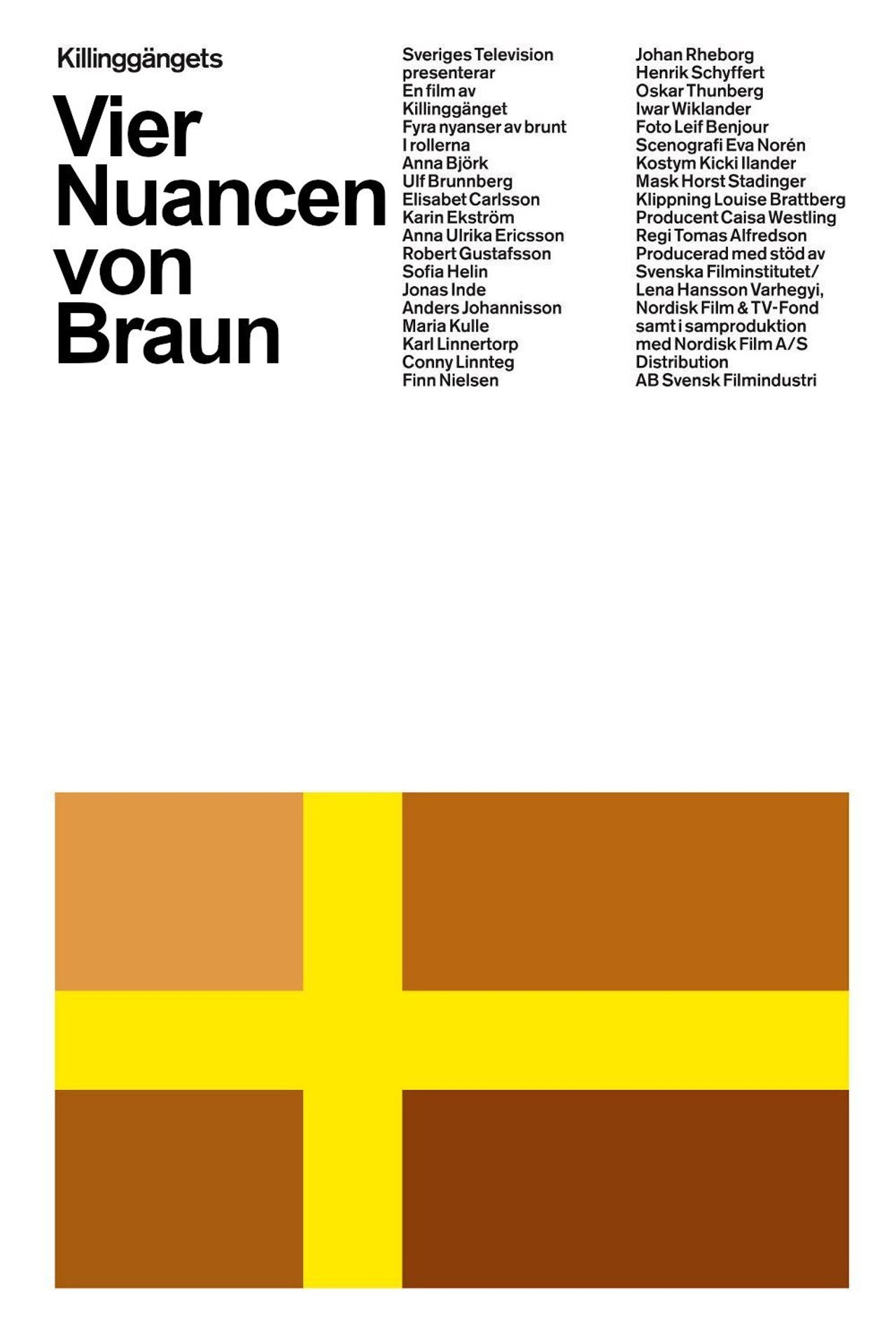 Vier Nuancen von Braun