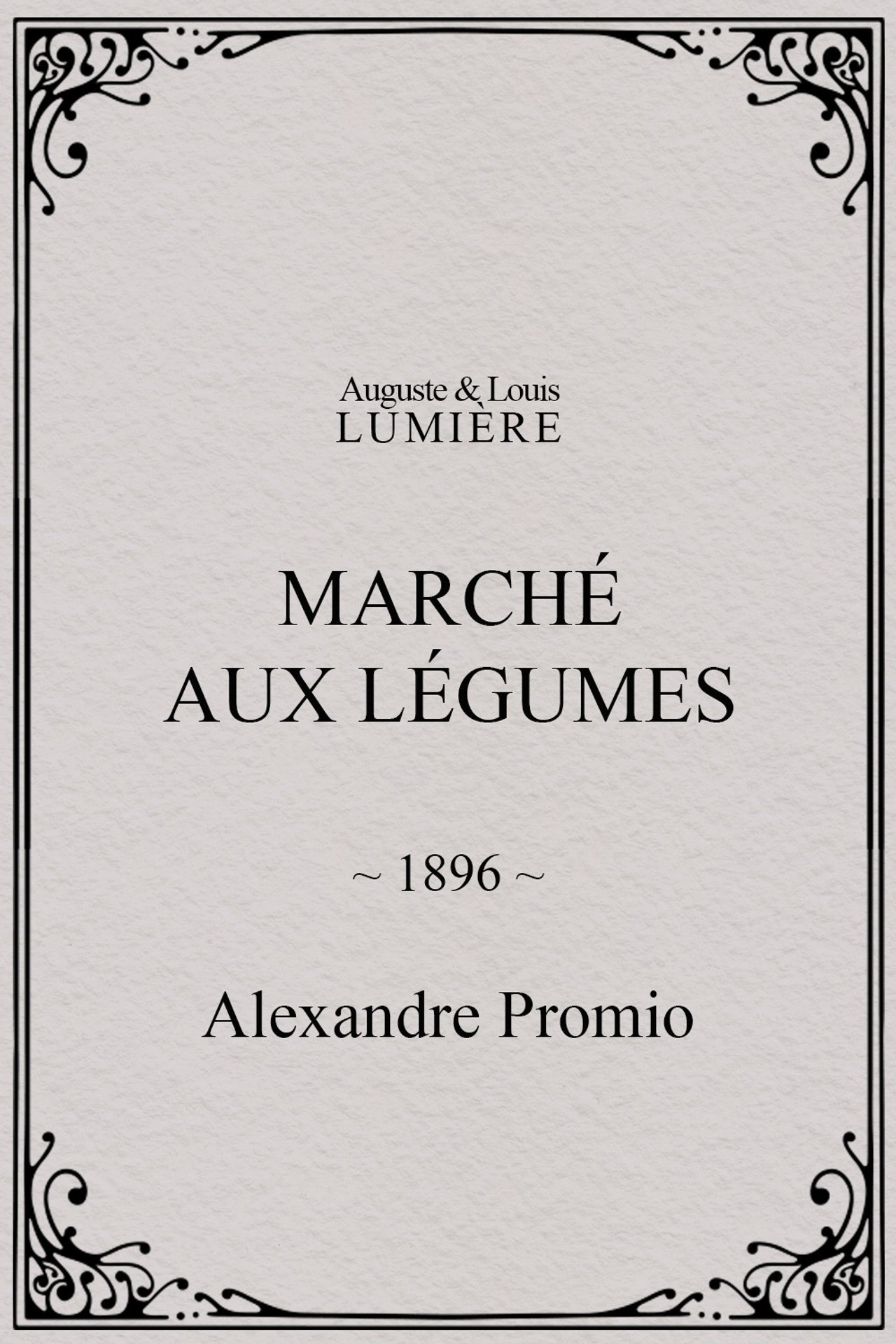 Marché aux légumes