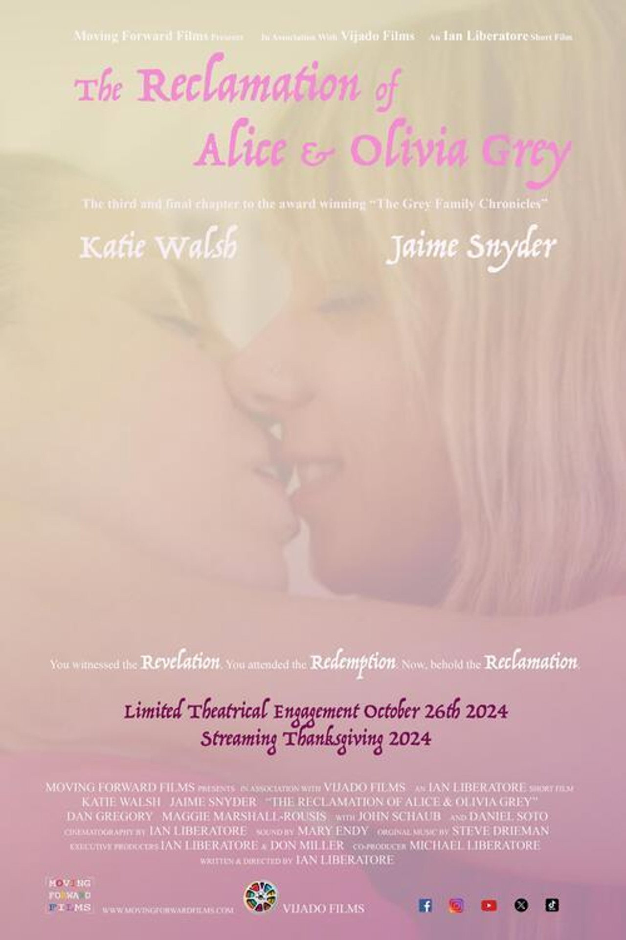 The Reclamation of Alice and Olivia Grey Backdrop