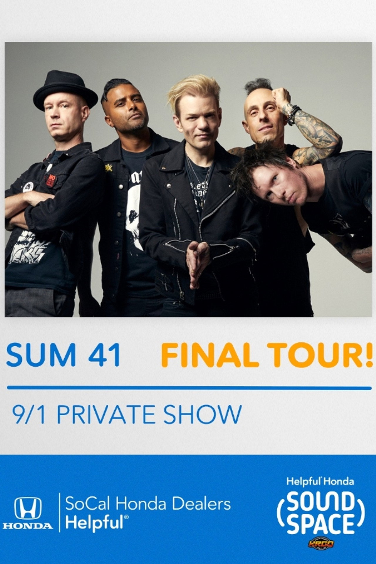 Sum 41 live in the Helpful Honda Sound Space at KROQ, Los Angeles, CA, USA filmaffisch