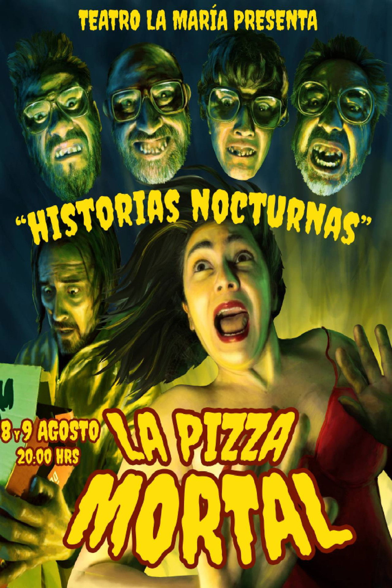 "Midnight stories 1" - The deadly Pizza Backdrop