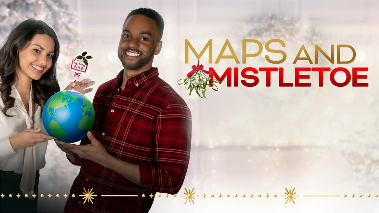 Maps and Mistletoe background