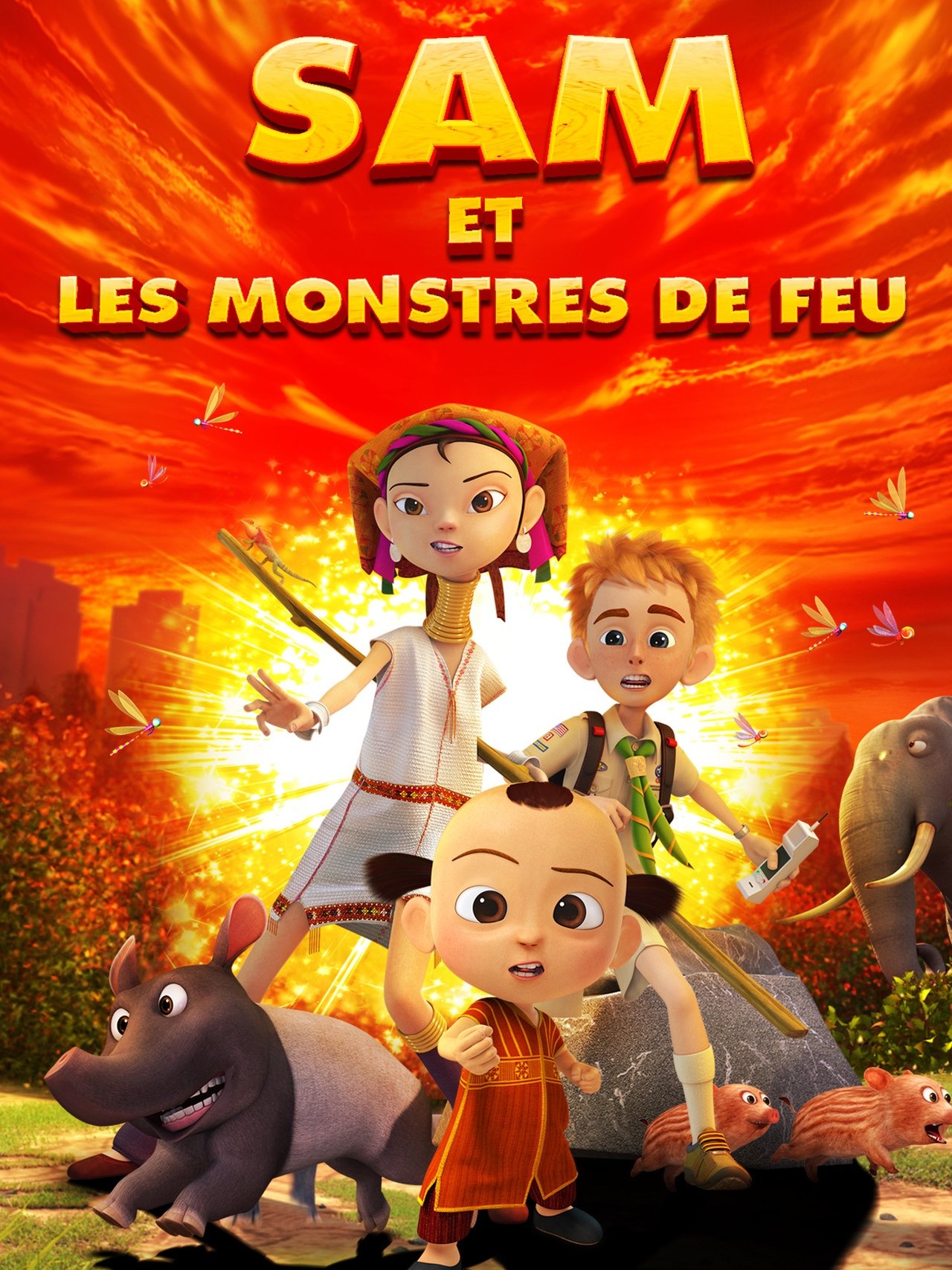 Sam et les monstres de feu poster