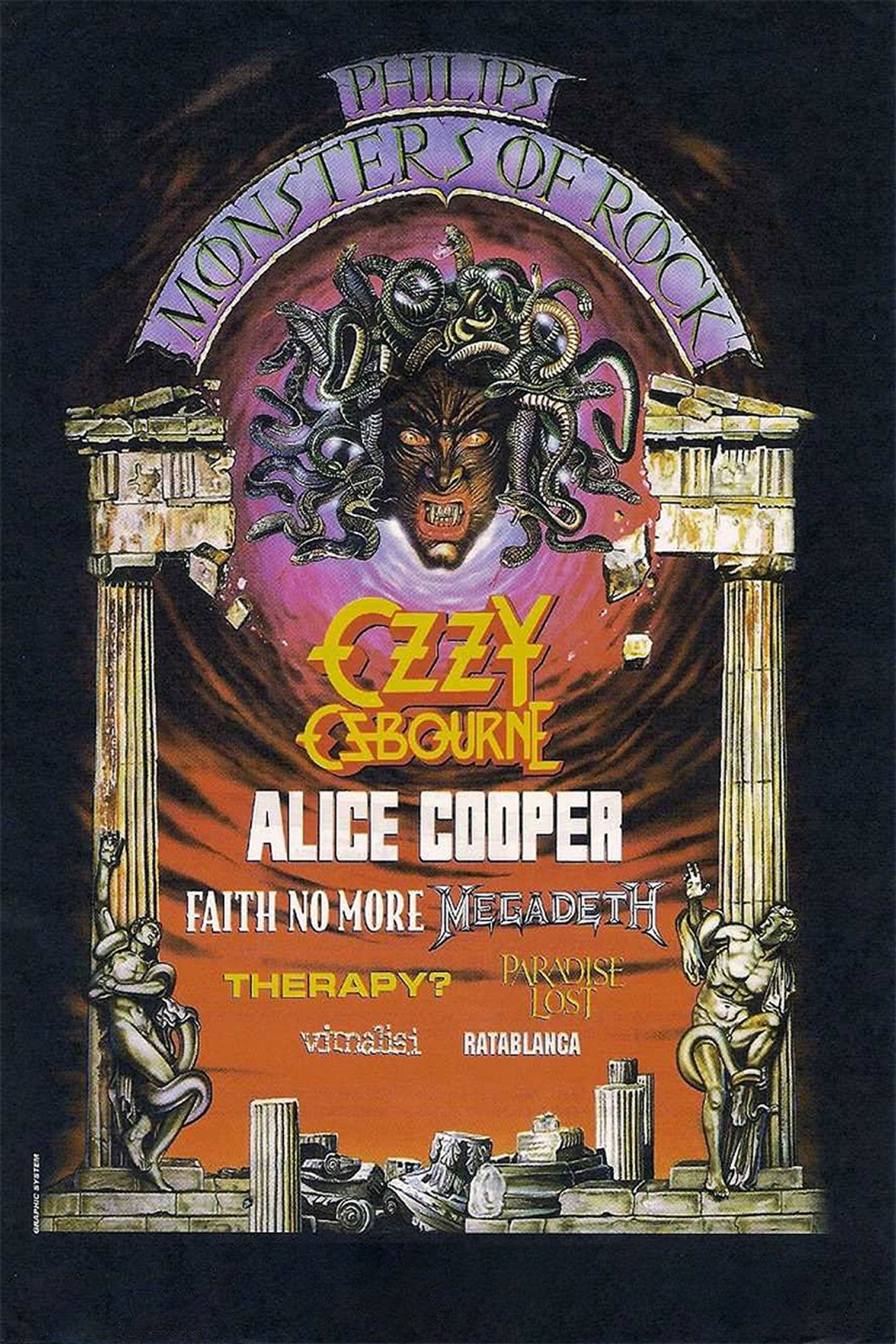 Ozzy Osbourne: [1995] Monsters Of Rock Chile Backdrop