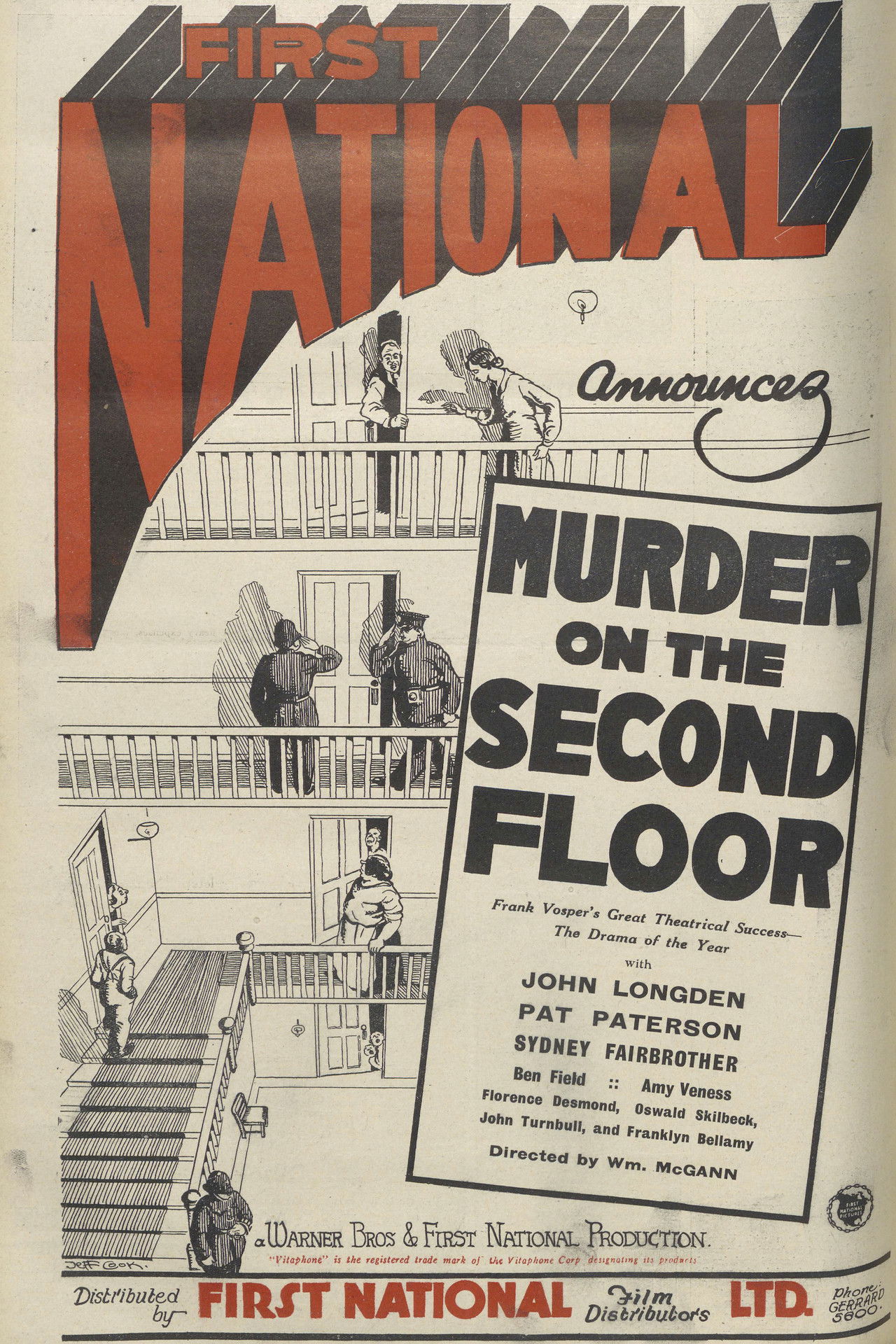 Murder on the Second Floor Backdrop