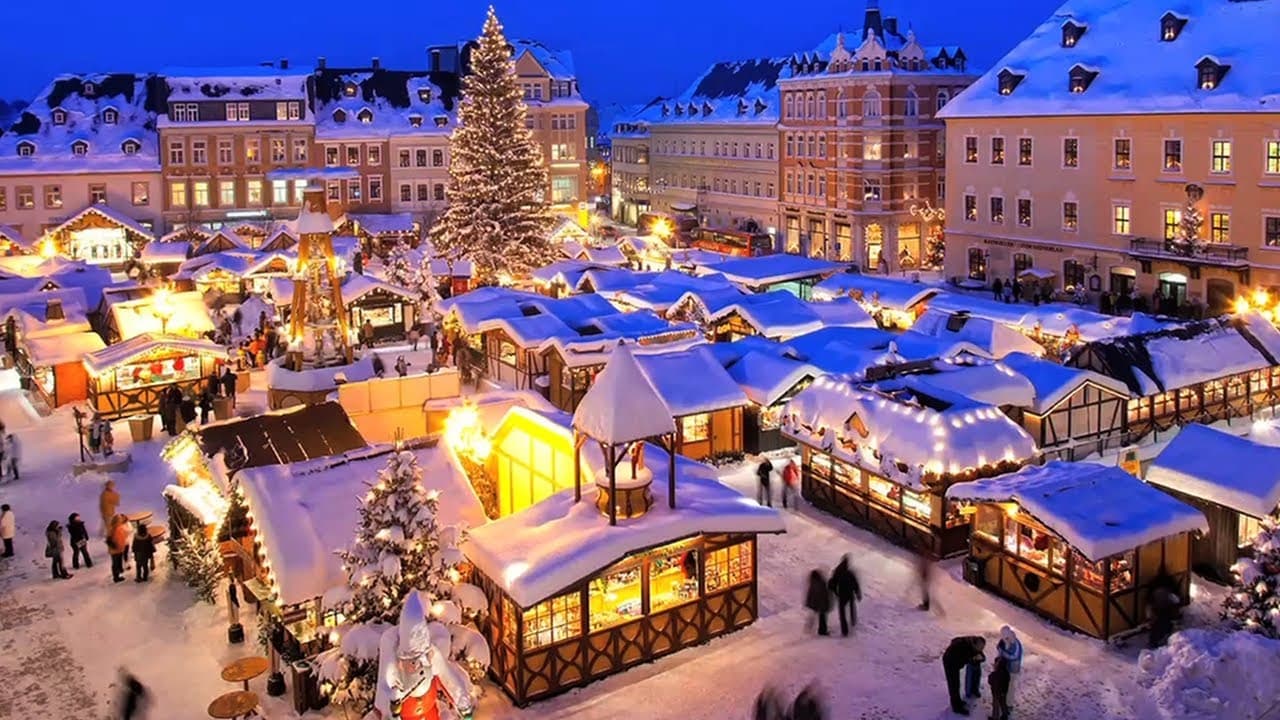 Christmas on the Danube background