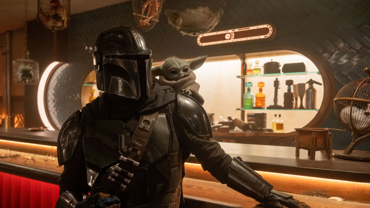 The Mandalorian and Grogu background 69