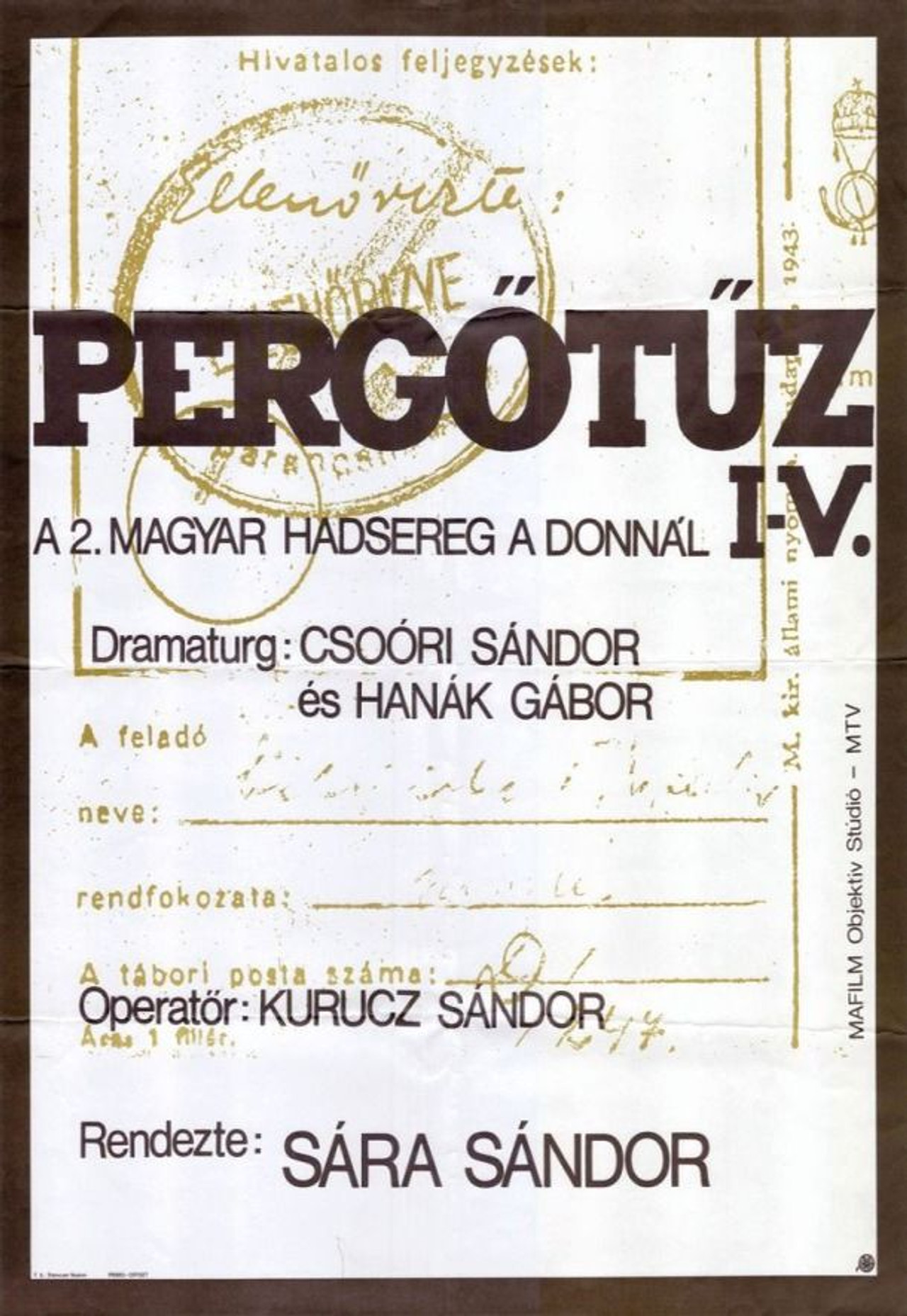 Pergőtűz filmaffisch
